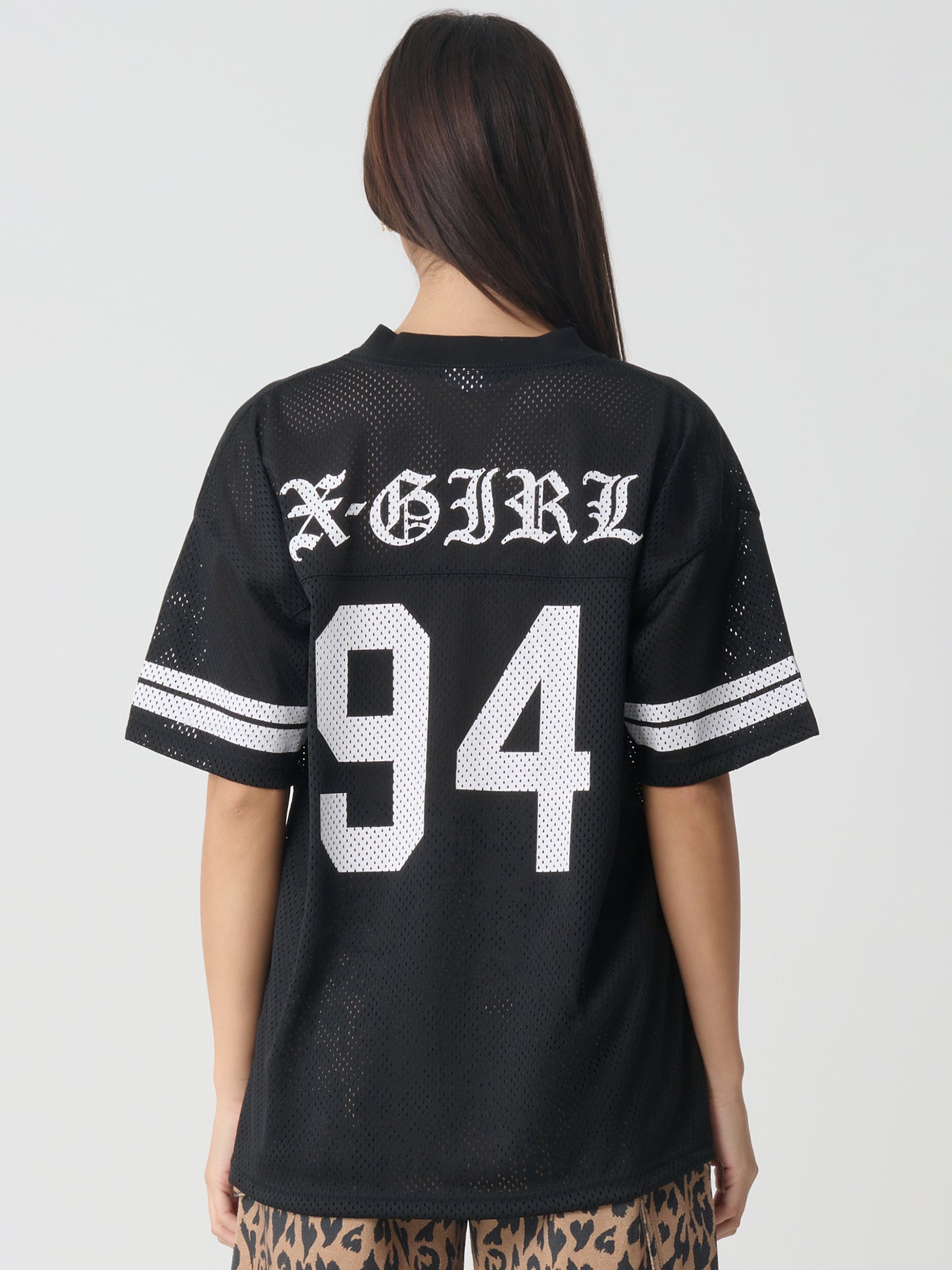 Blackletter Mesh Football Tee