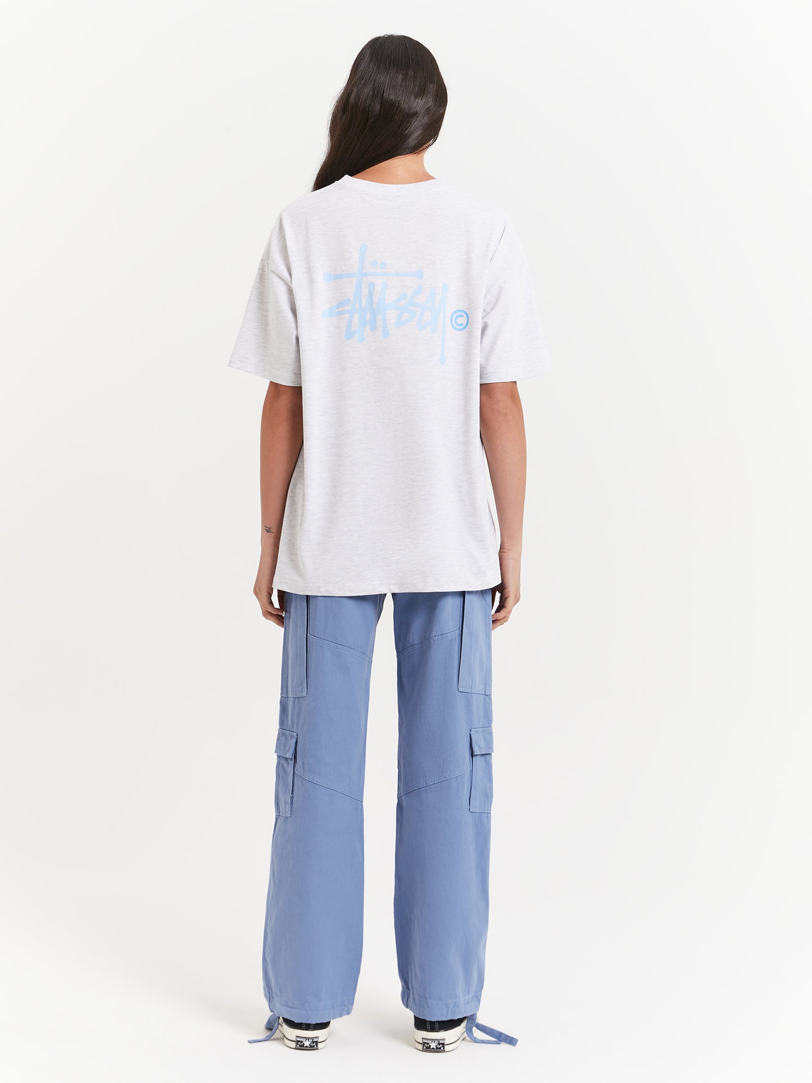 Graffiti Pigment Relaxed T-Shirt in Snow Marle