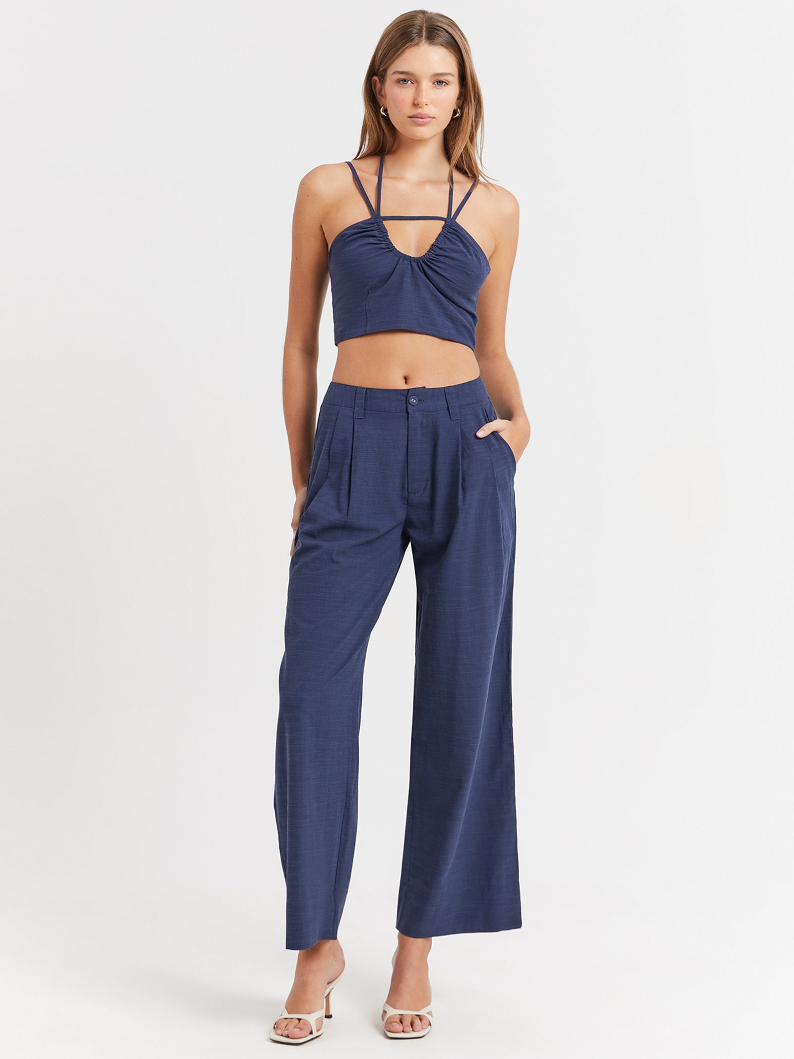 Valerie Strappy Top in Indigo