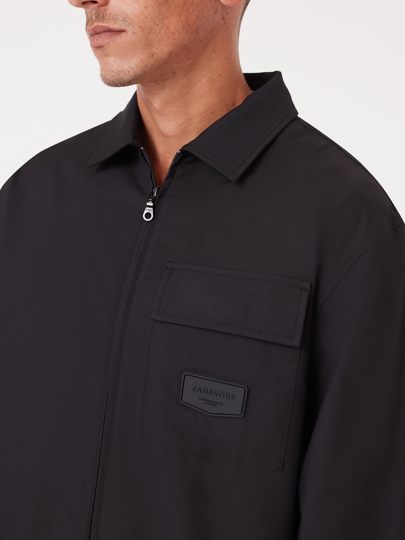 Boxy Long Sleeve Overshirt