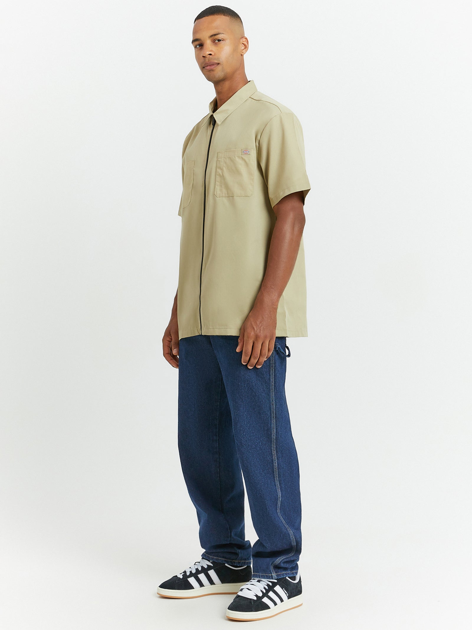 Short Sleeve Zip-Through Workshirt