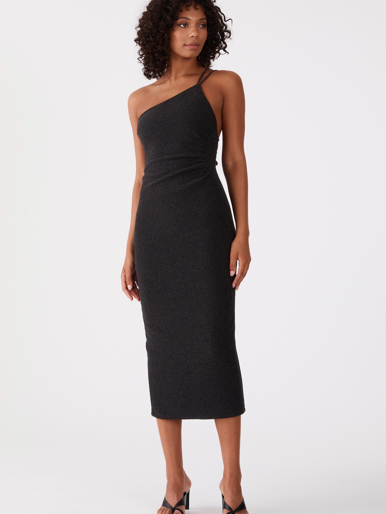 Golda Midi Dress in Black