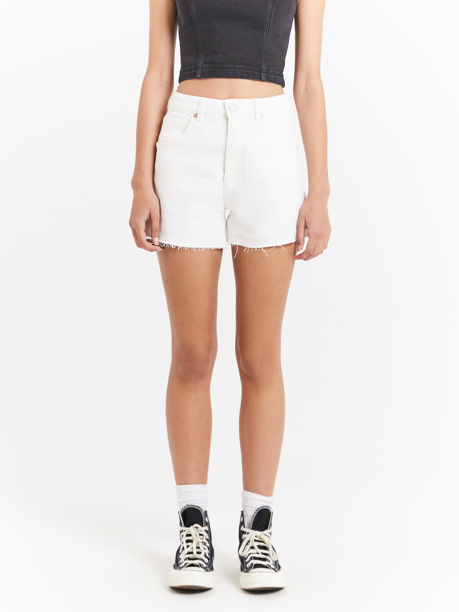 Venice Denim Shorts in Pearl