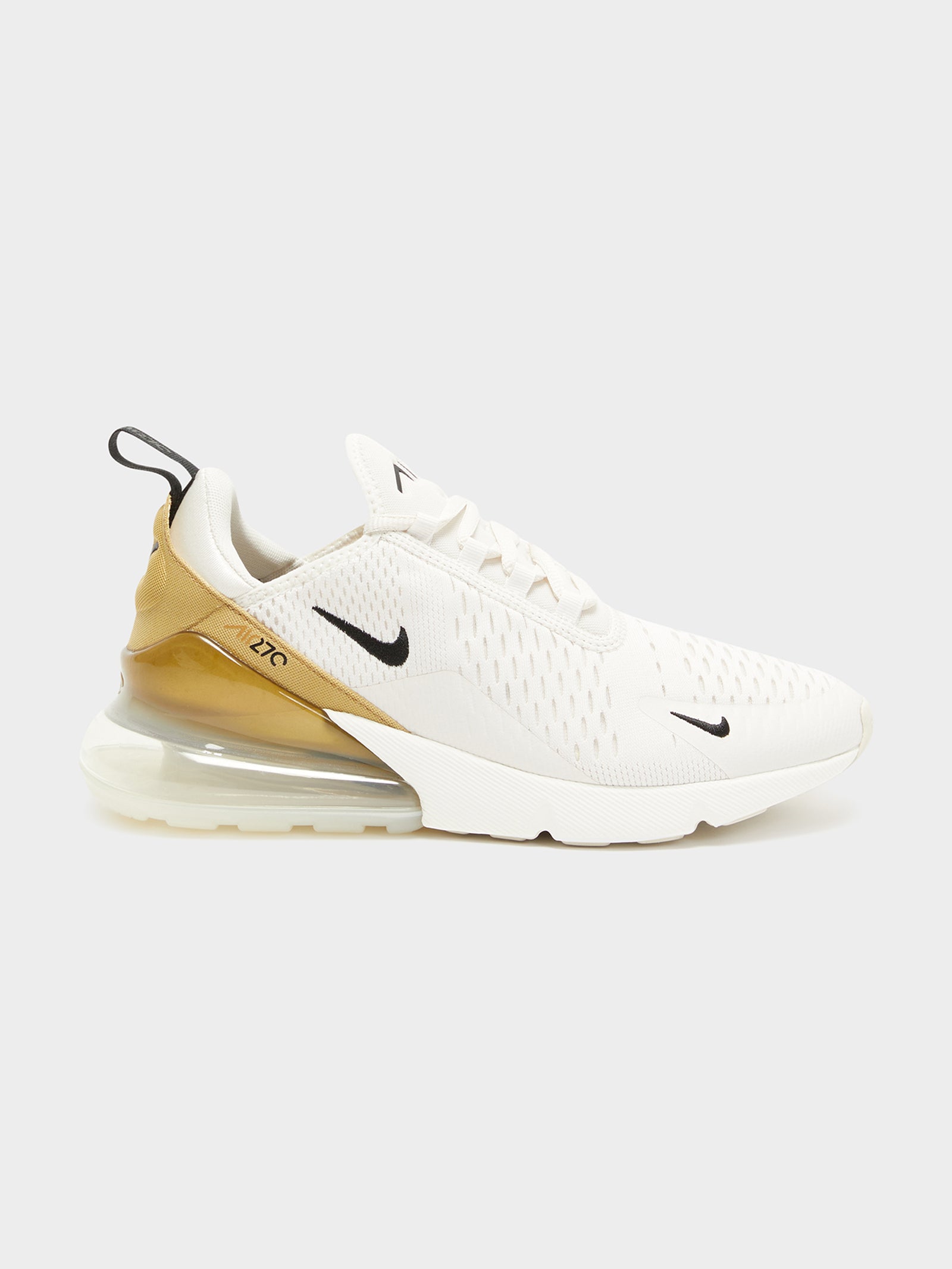 Womens Nike Air Max 270 in White & Yellow