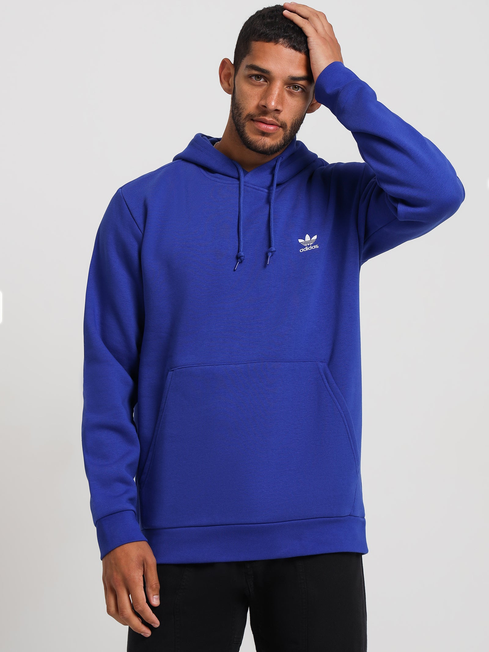 Trefoil Essentials Hoodie in Semi Lucid Blue