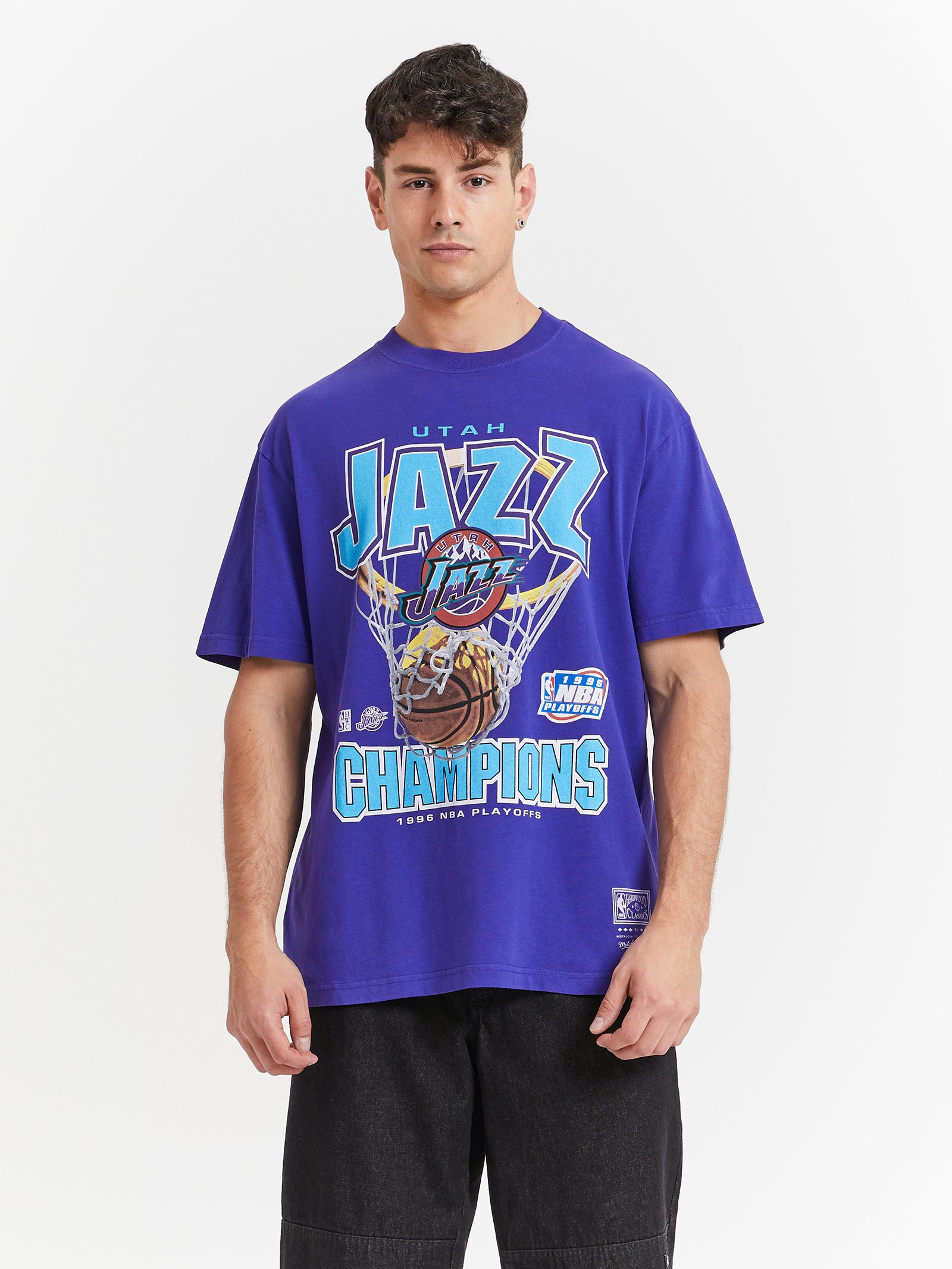 Utah Jazz Nothing But Net T-Shirt in Jazz Purple