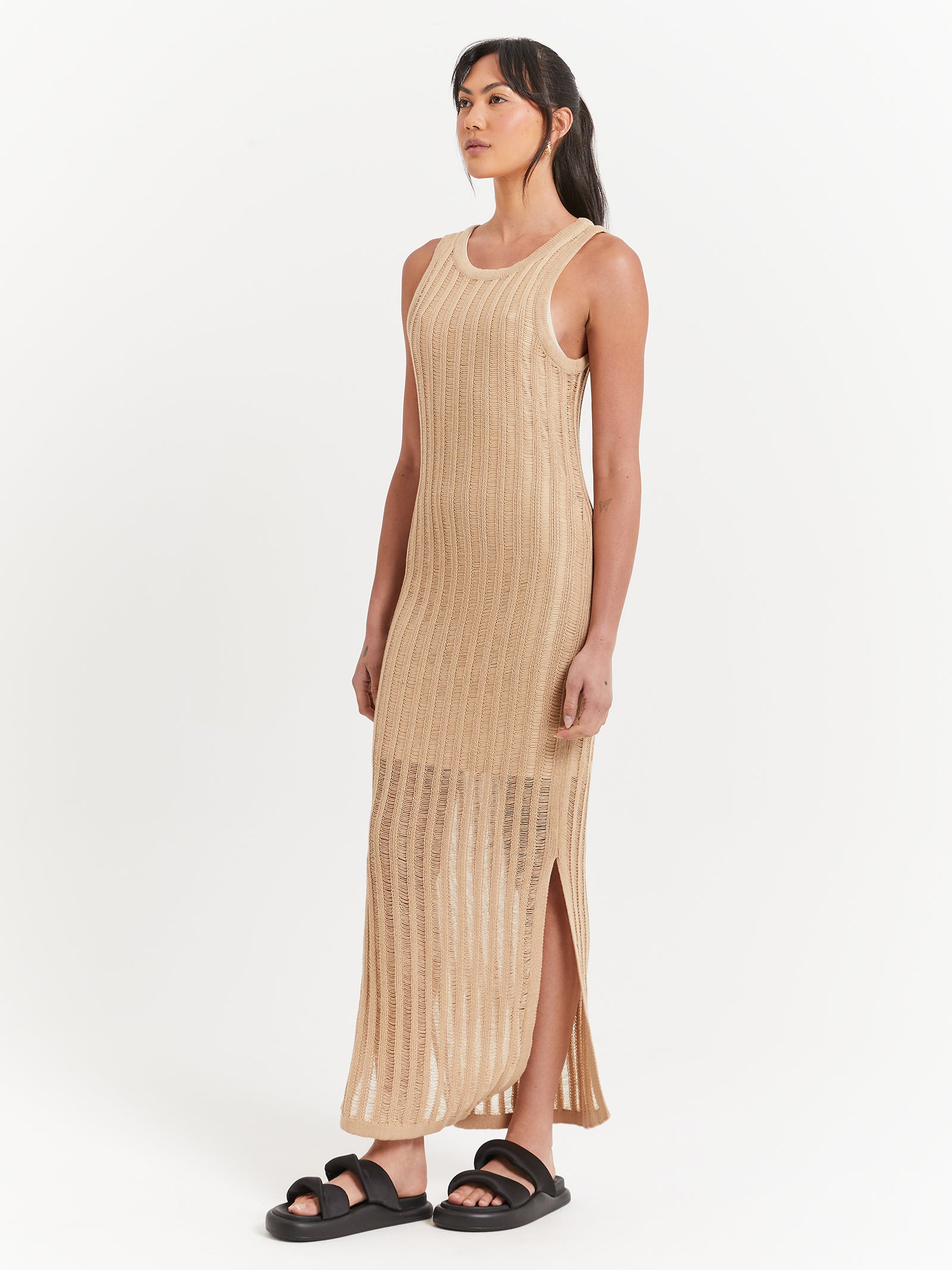 Montanna Midi Dress in Camel