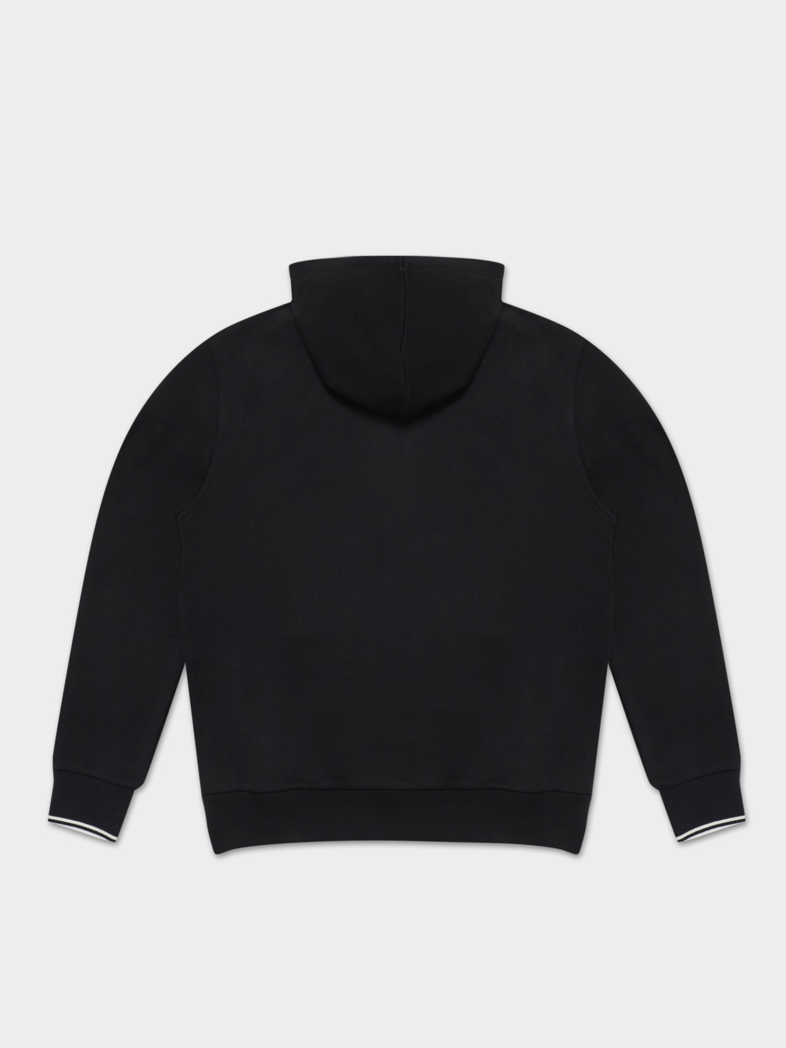 Hooded Zip Through Sweatshirt in Black