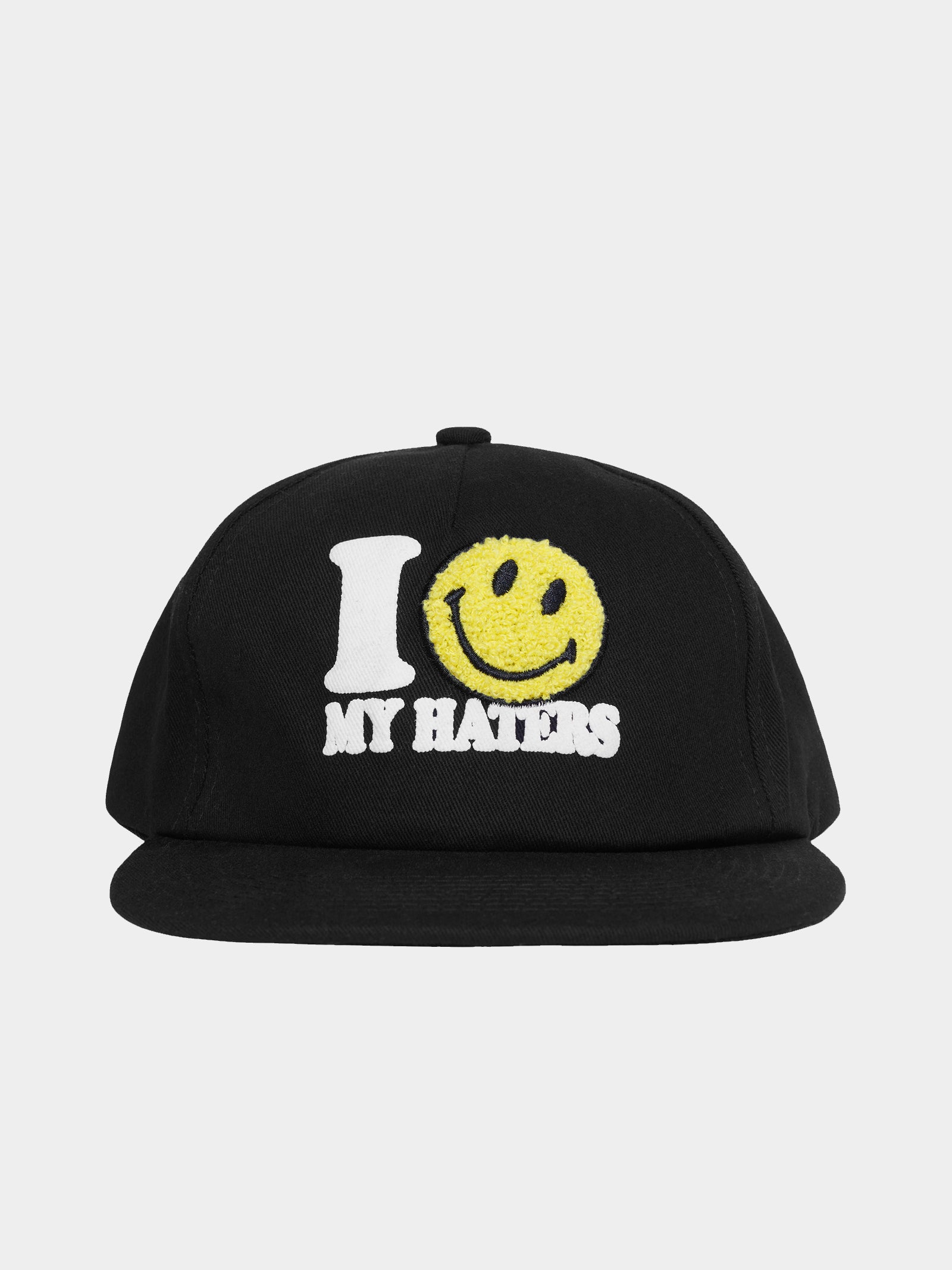 Smiley Haters 5 Panel Cap in Black