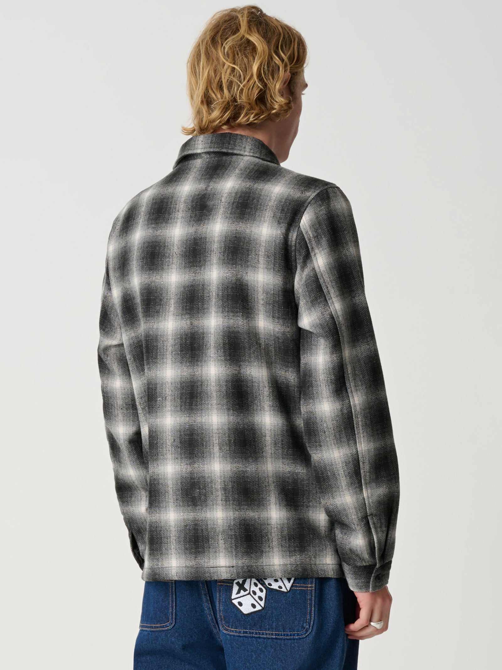 Dice Check Long Sleeve Zip Shirt