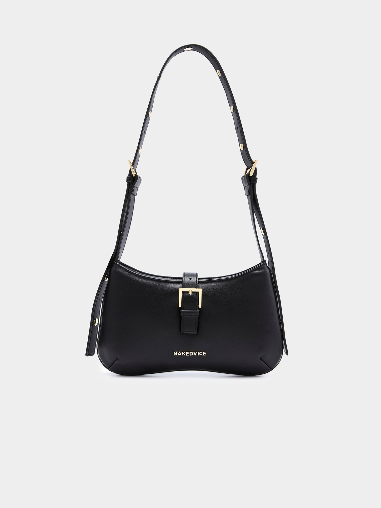 The Celia Shoulder Bag in Black & Gold