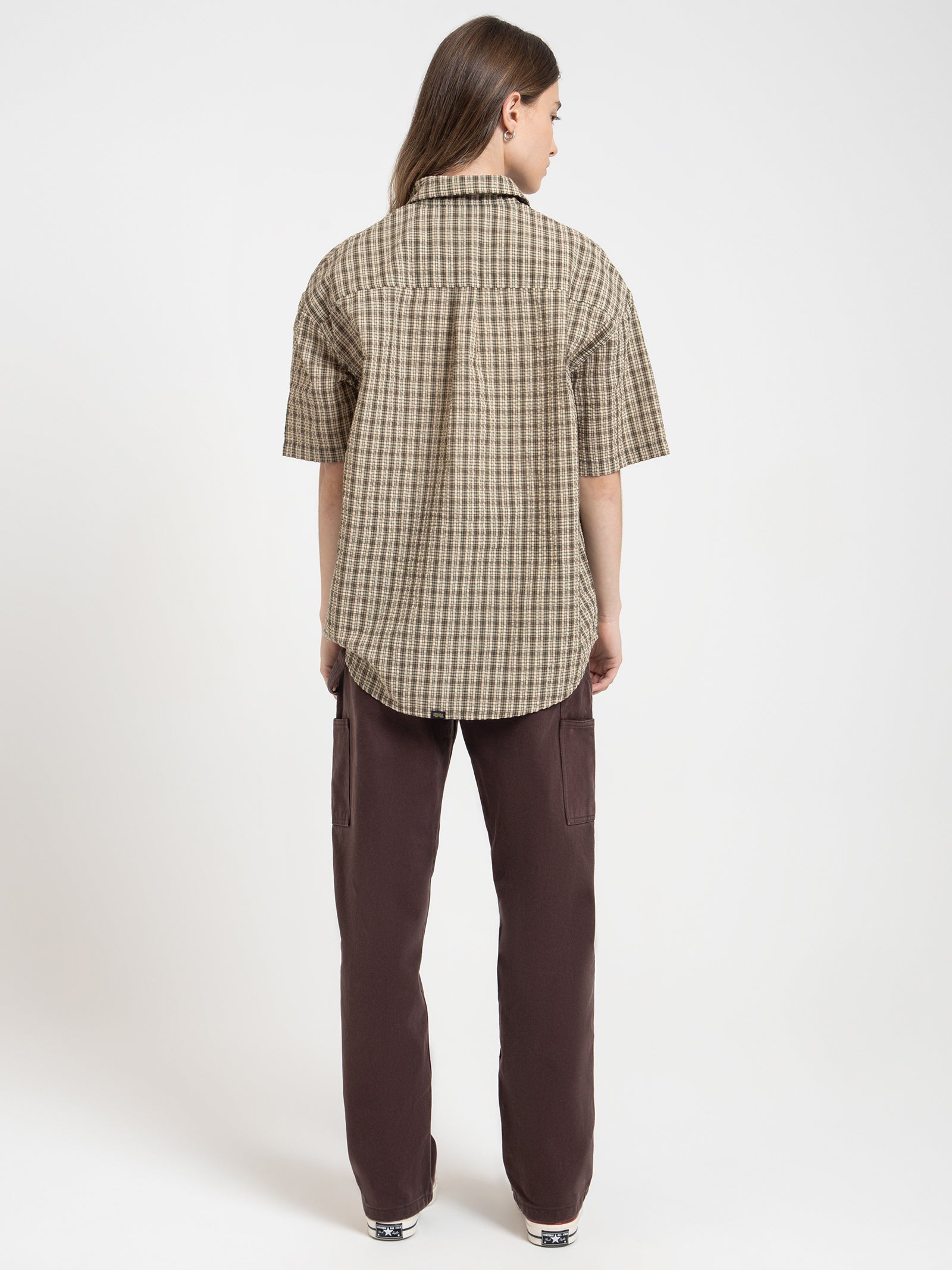 Hard Yakka Short Sleeve Shirt in Army Green Check