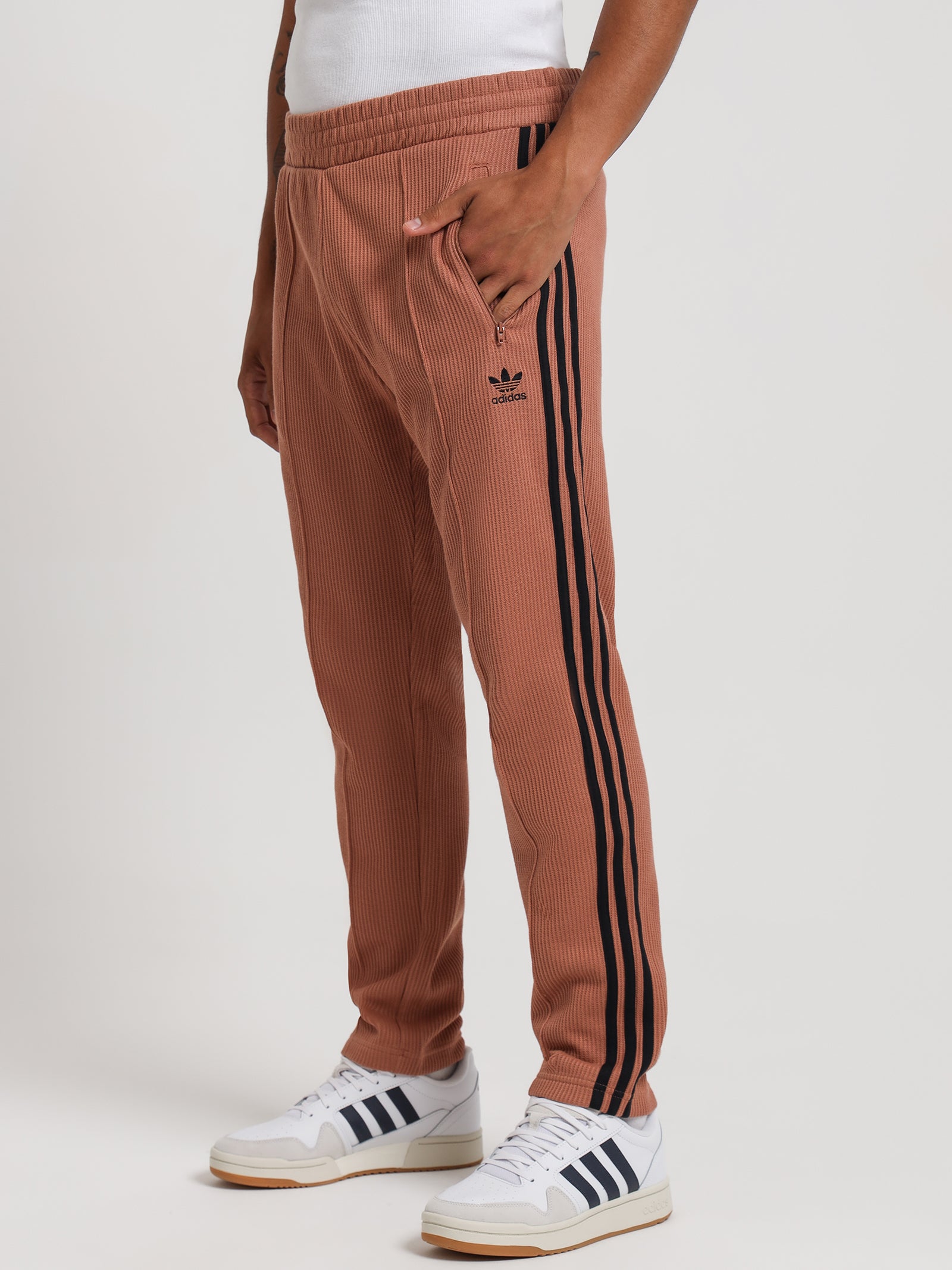 Adicolor Classics Waffle Beckenbauer Track Pants in Clay Strata