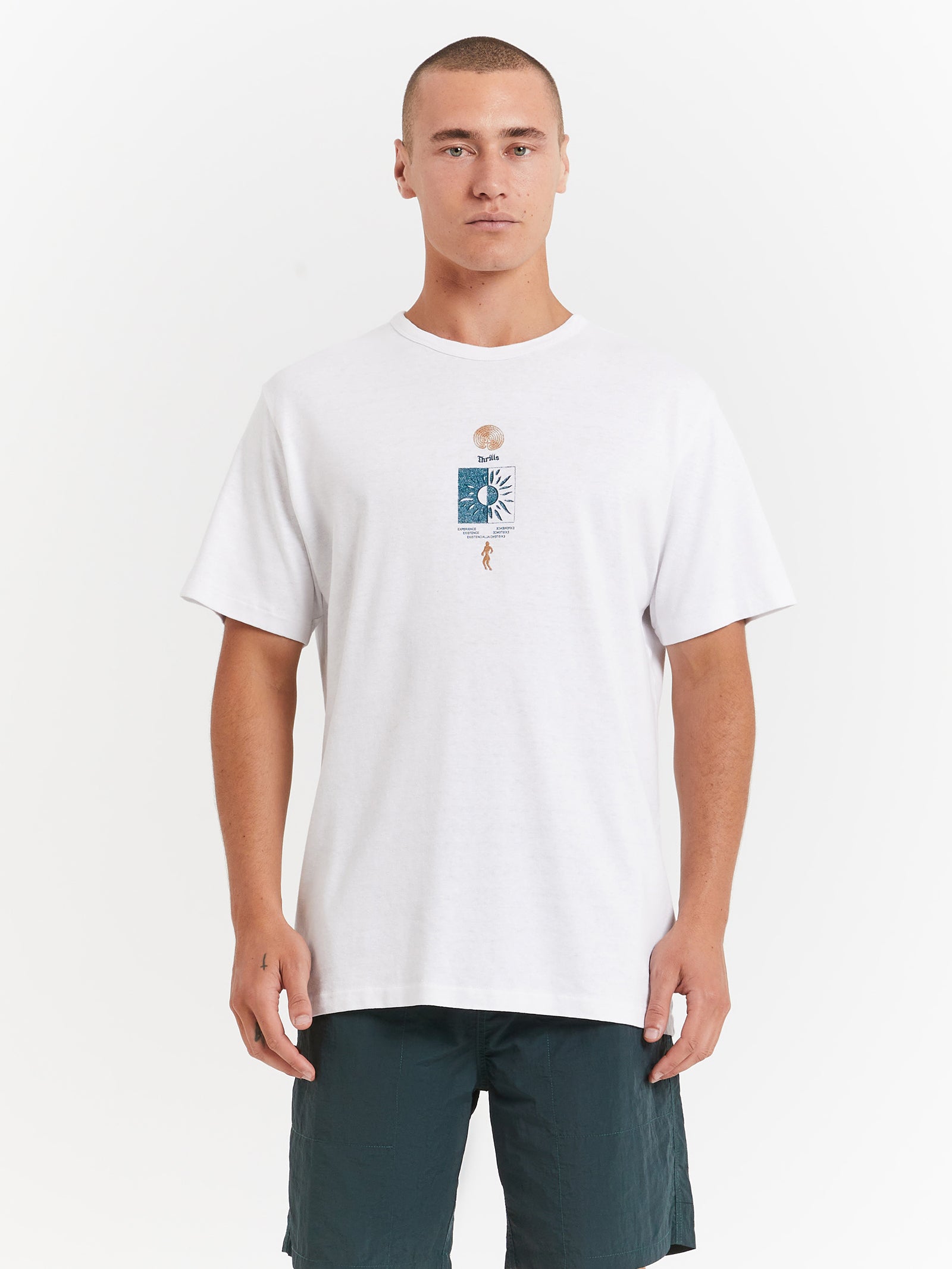 Hemp Existencial Merch Fit T-Shirt in Lucent White