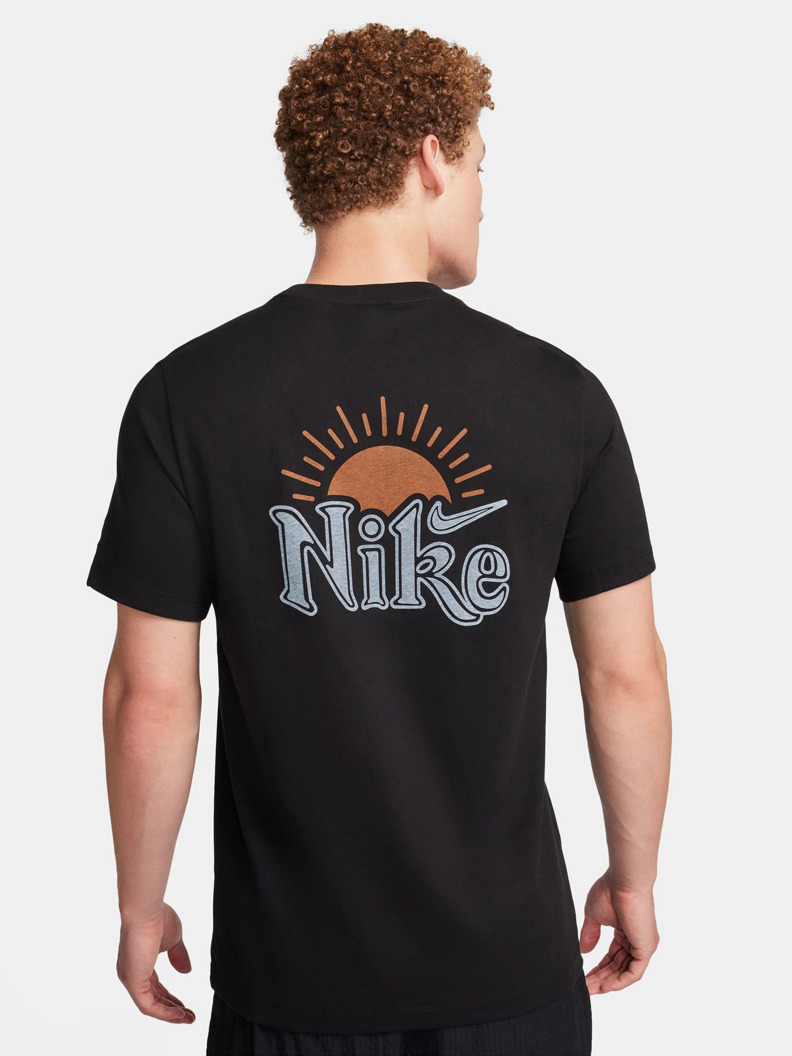 Sportswear T-Shirt in Black & Football Grey