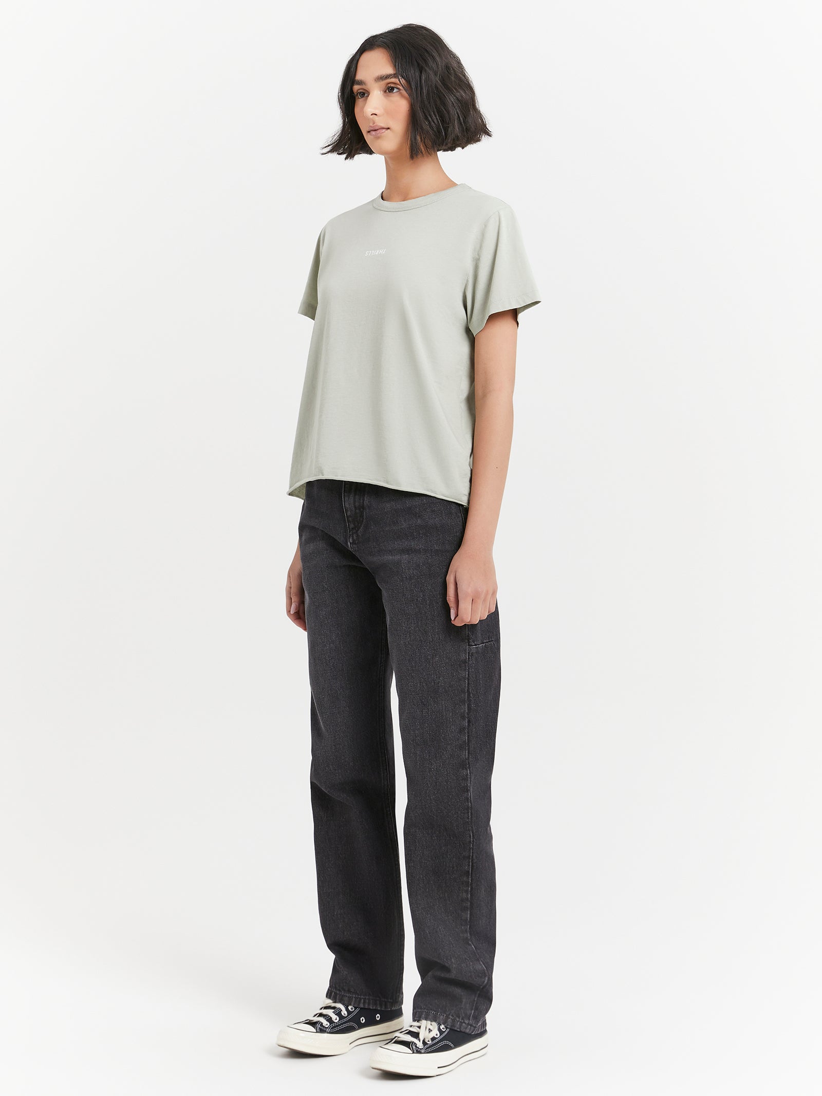 Minimal Thrills Relaxed Tee in Sage Grey