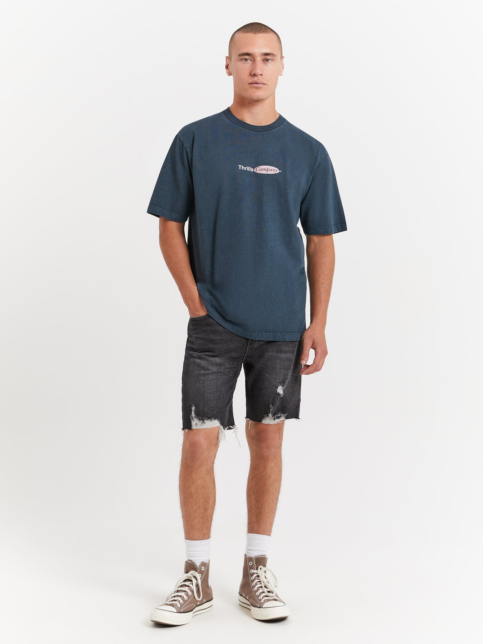 In Harmony Oversize Fit T-Shirt in Petrol