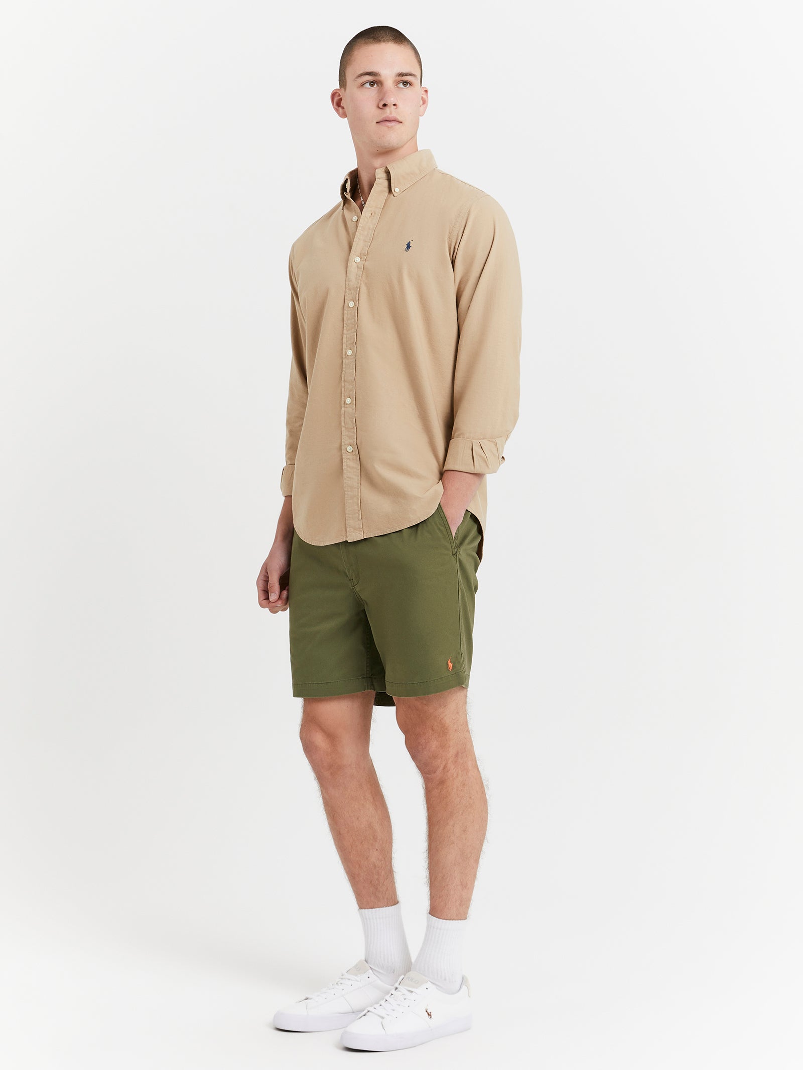 Classic Fit Prepster Shorts in Dark Sage