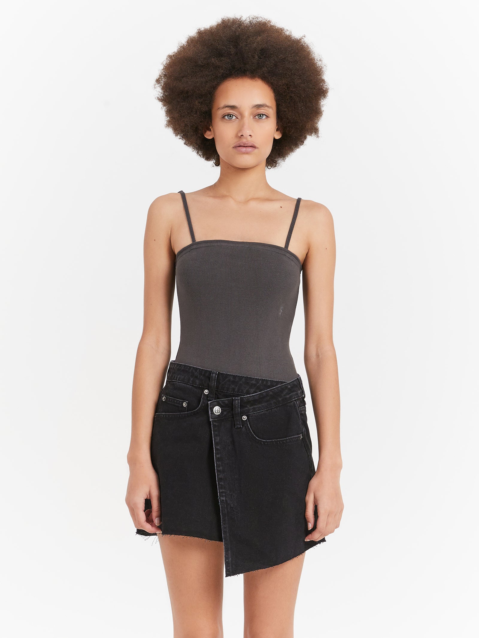 Arise Tube Bodysuit in Charcoal