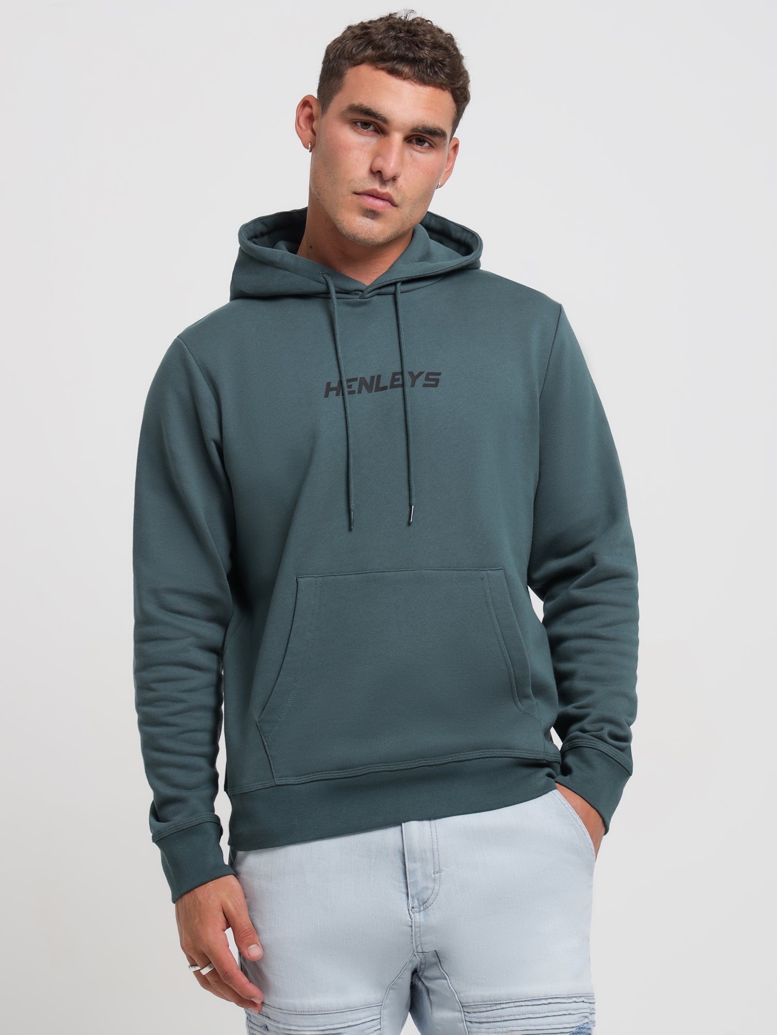 Defence Hooded Sweater in Dew Green