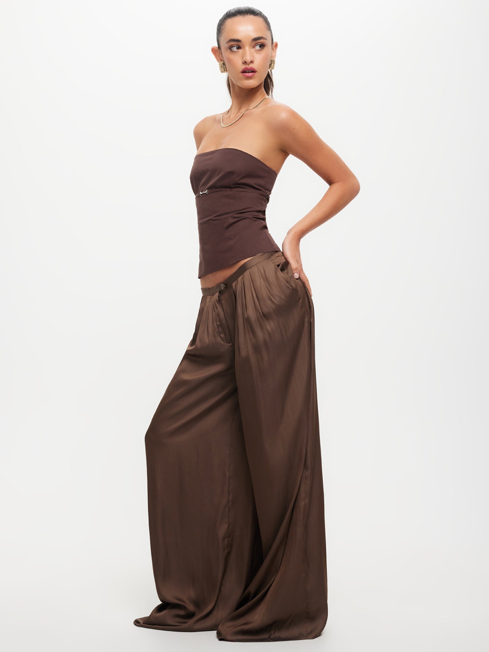 Allure Strapless Top in Chocolate