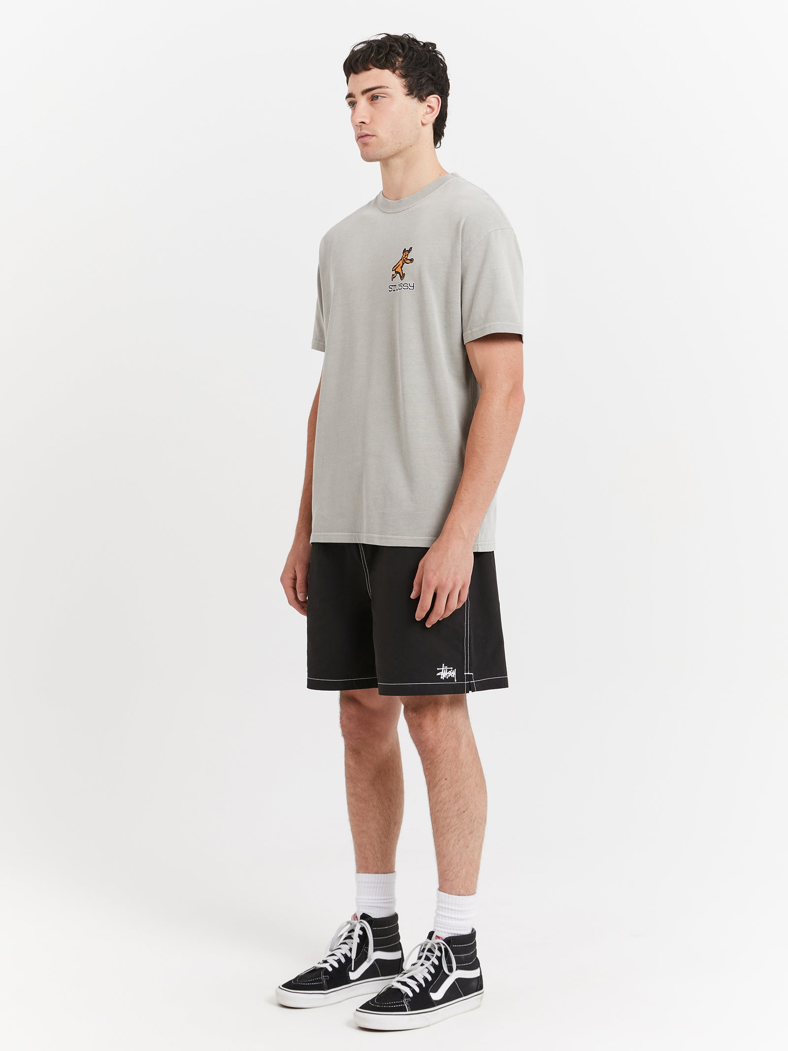 Bear Walk Heavyweight Short Sleeve T-Shirt in Stone