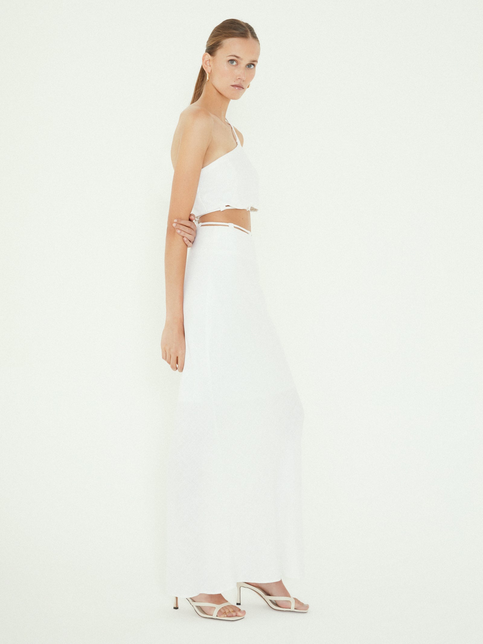 Kalani Midi Skirt in Off White