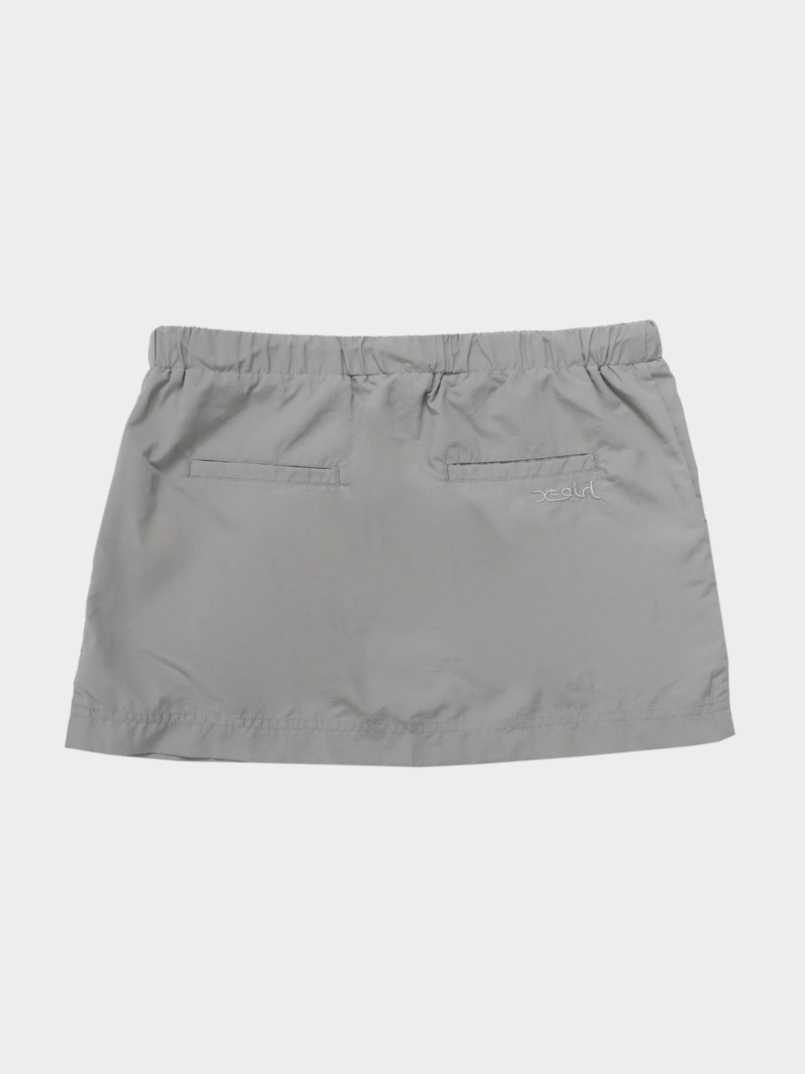 Nylon Mini Skirt in Grey