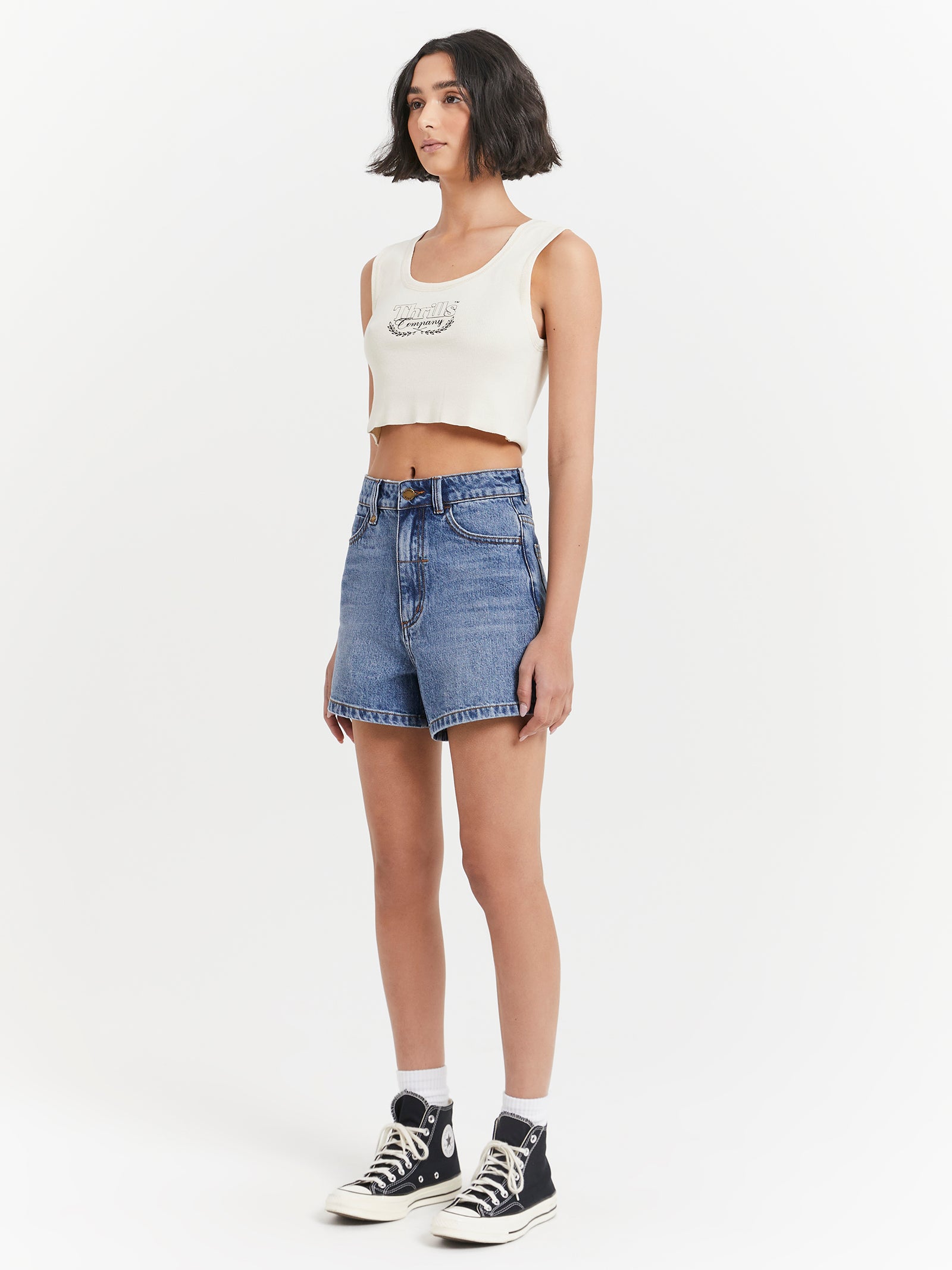 Erica Shorts in Weathered Blue