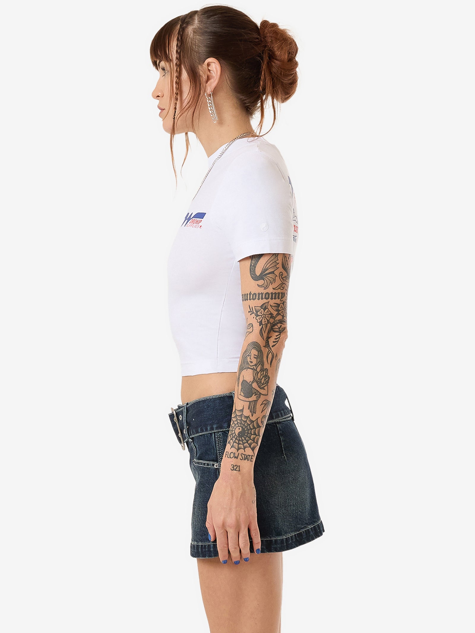 Logomania Slim Fit Tee In White