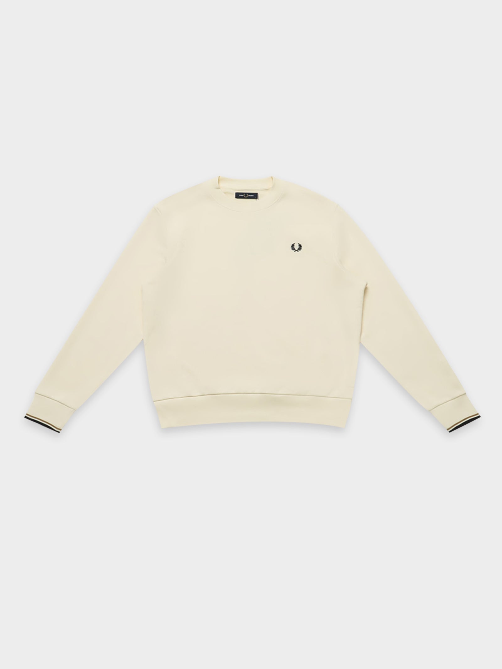 Crew Neck Sweatshirt in Ecru White