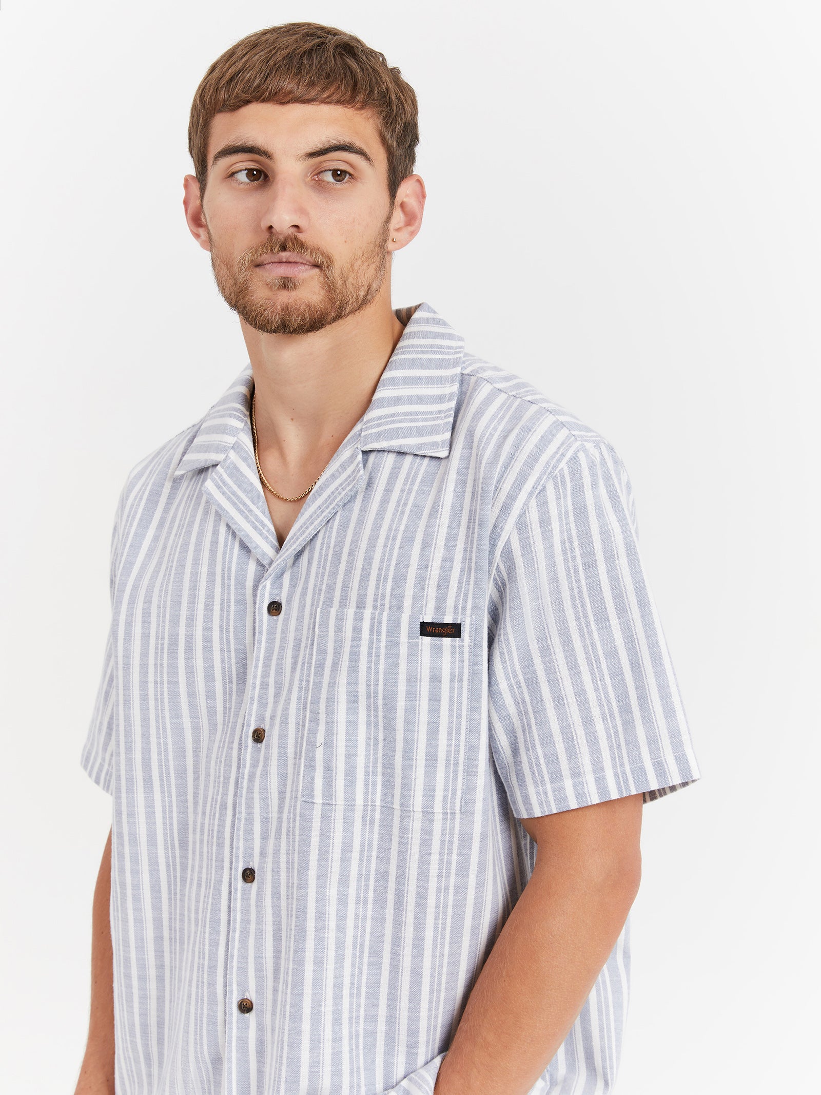 Resort Shirt in Light Blue Stripe