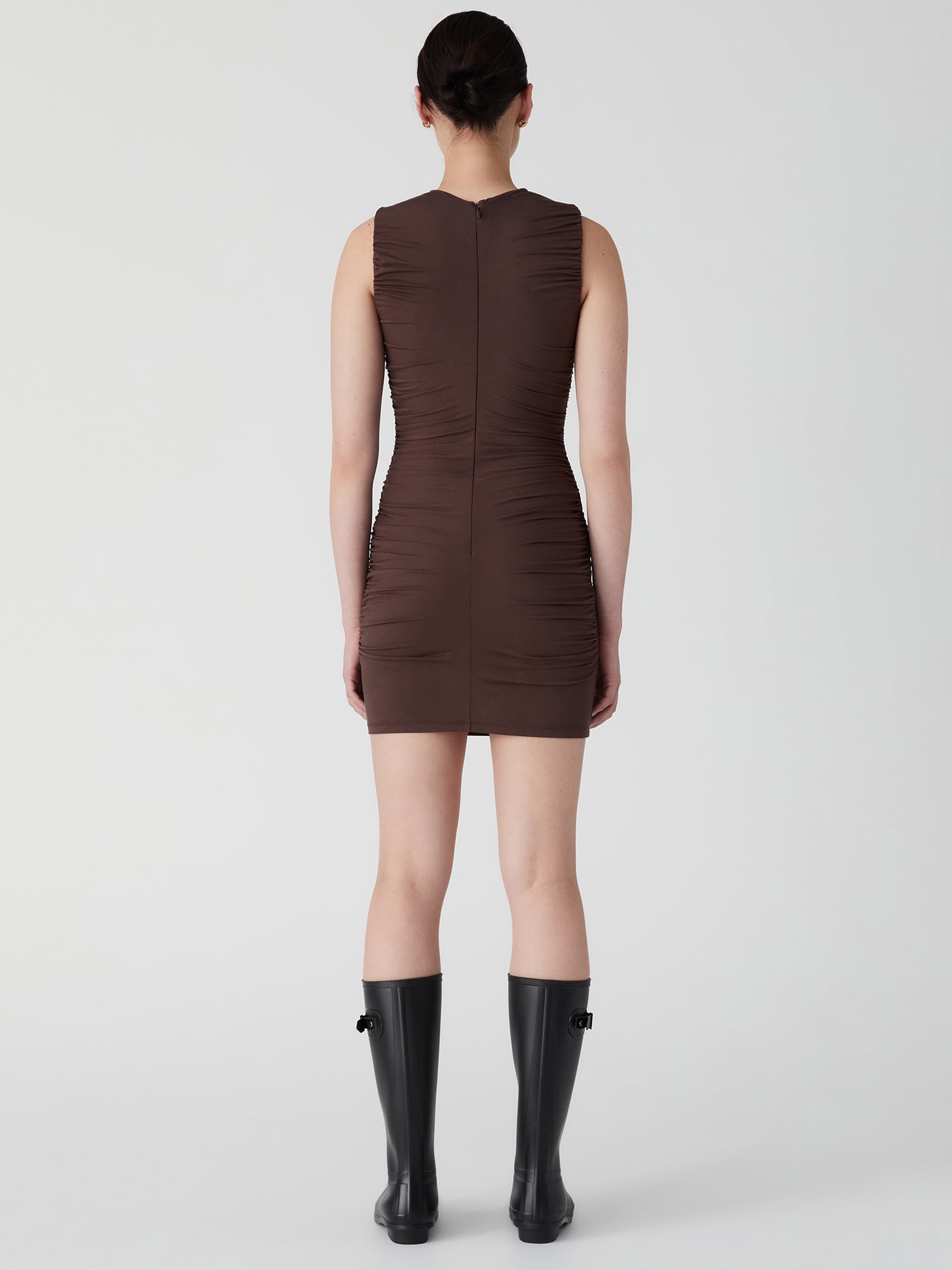 Emeroy Mini Dress in Chocolate