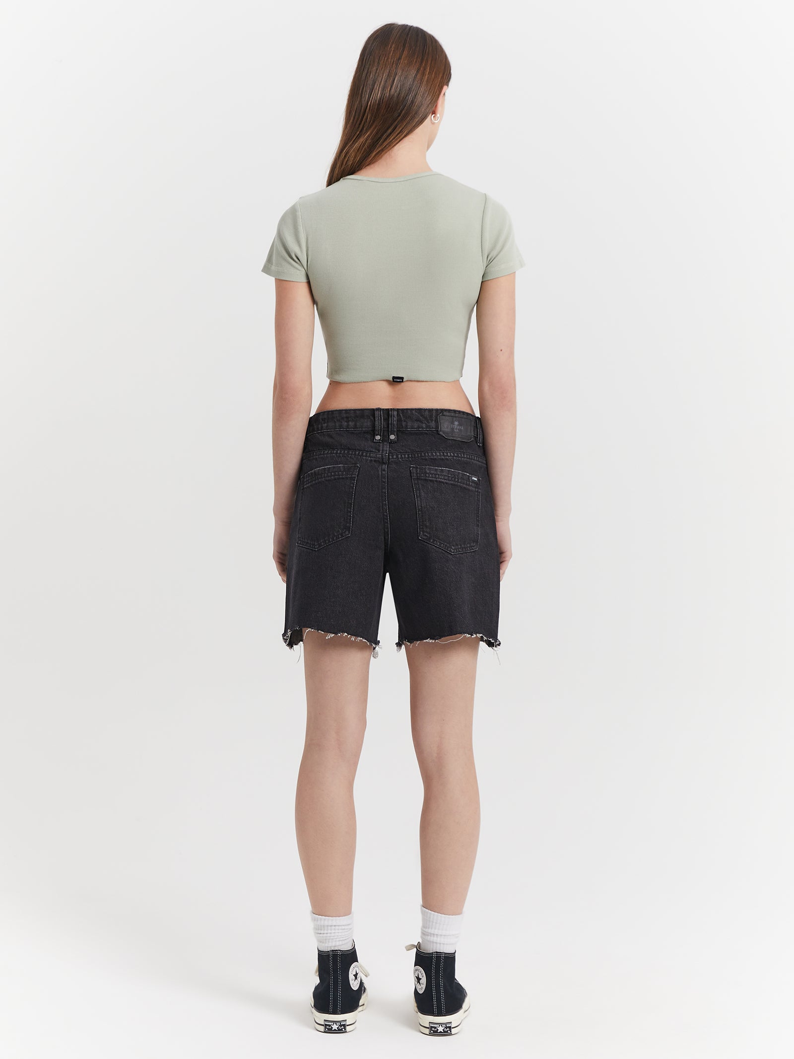 Billie Low Shorts in Smoke Black