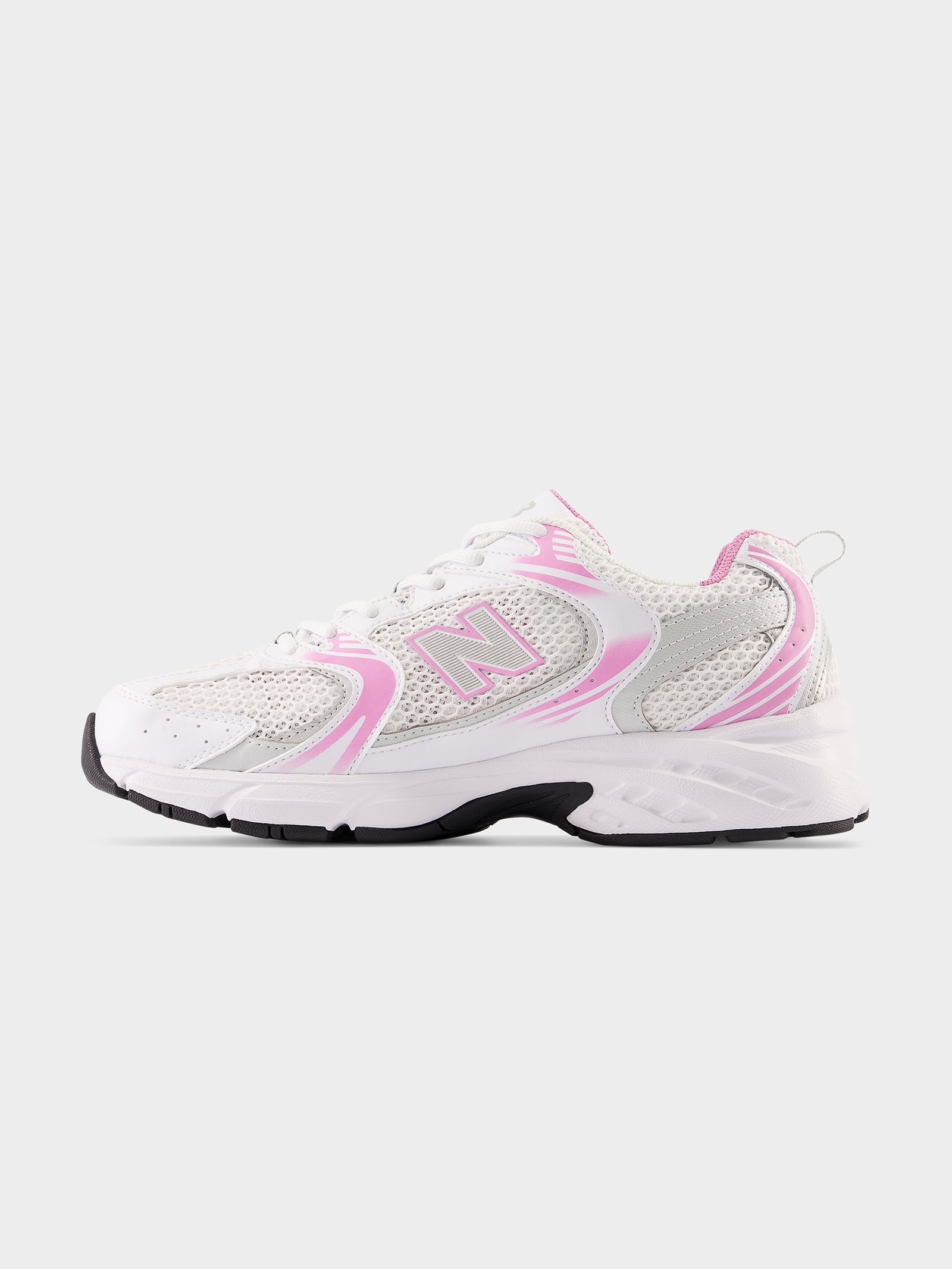 Unisex 530 Sneakers in White & Pink