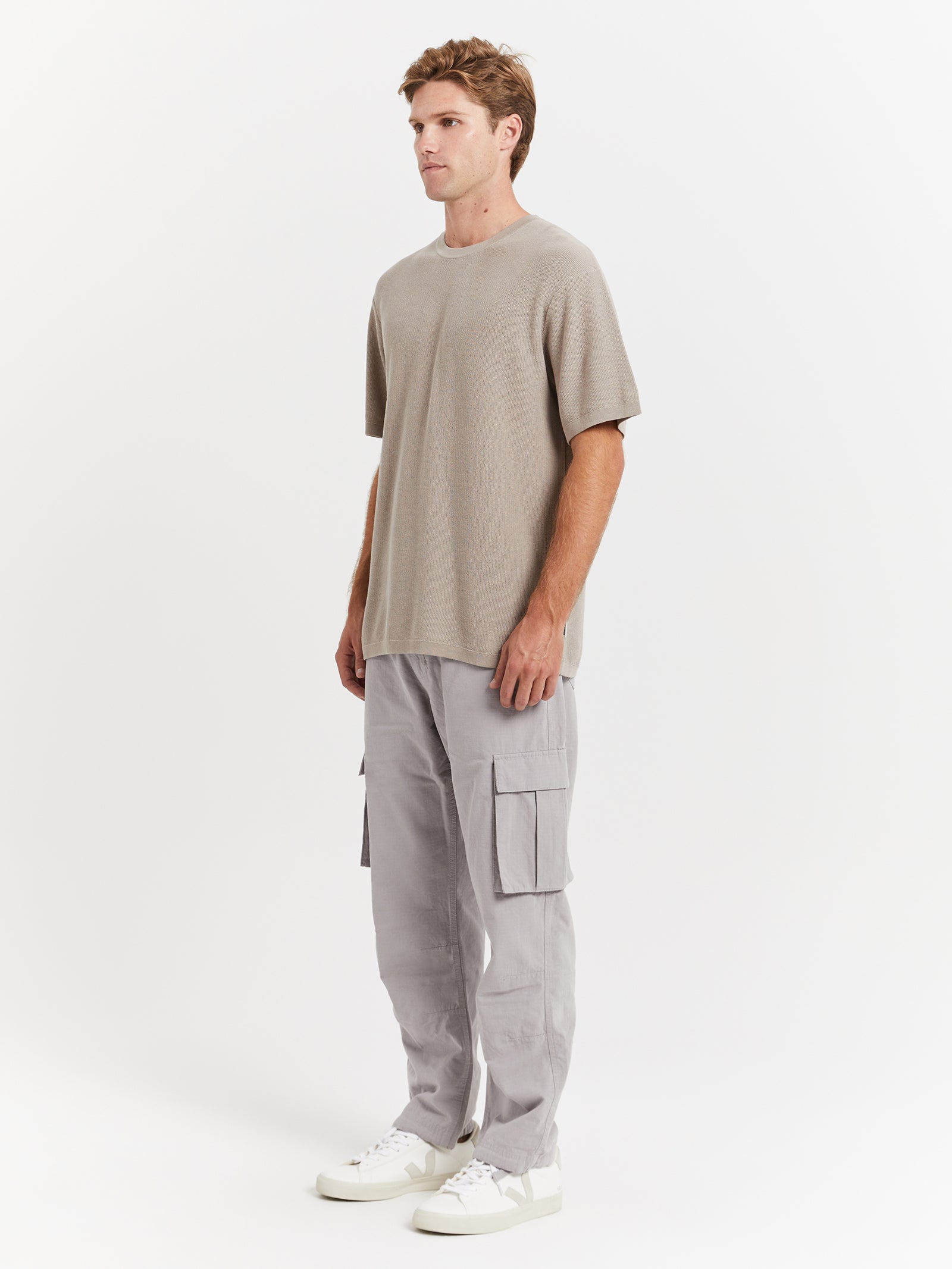 Hector Knit T-Shirt in Grey