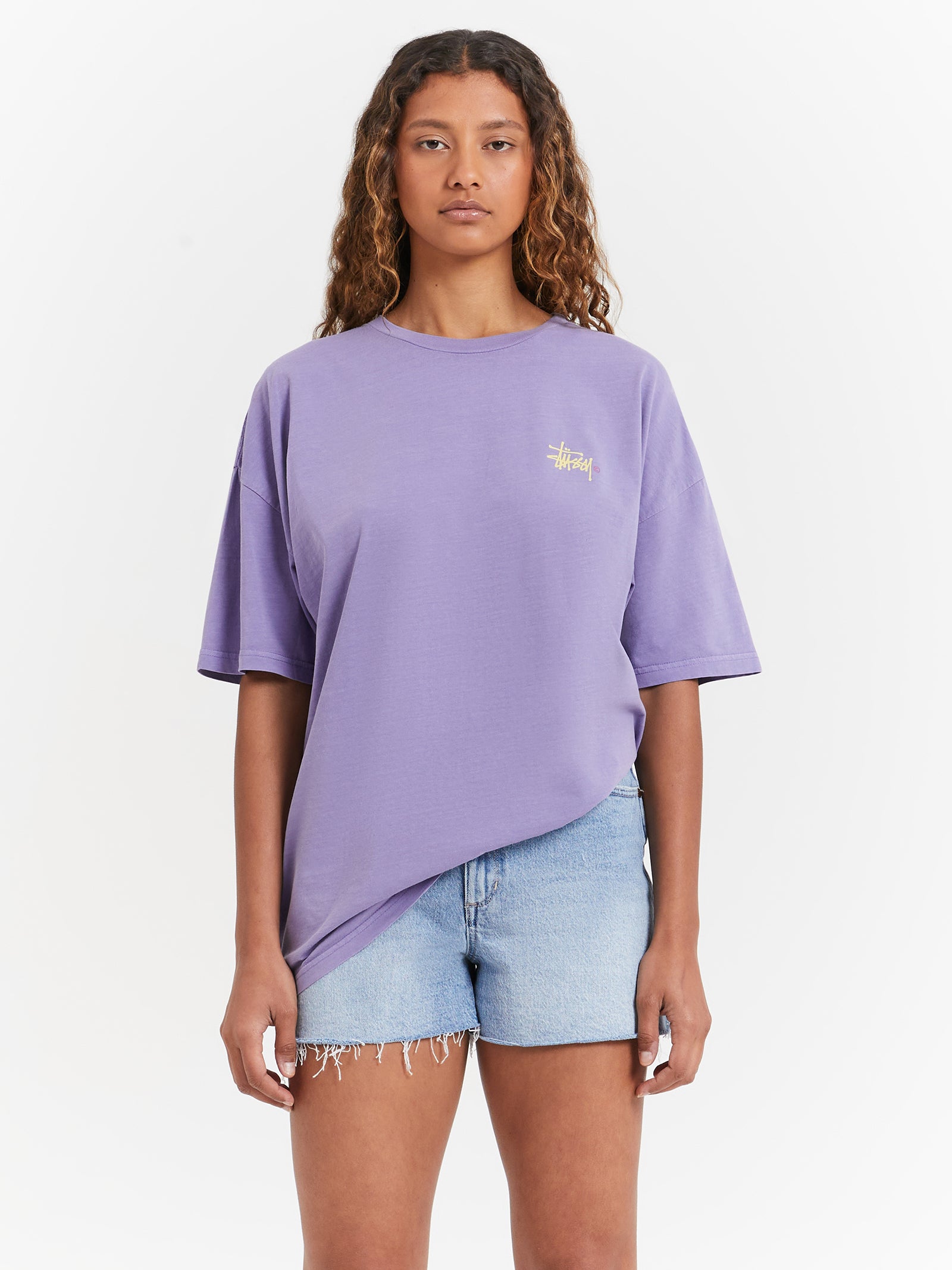 Graffiti Pigment Relaxed T-Shirt in Pigment Washed Violet