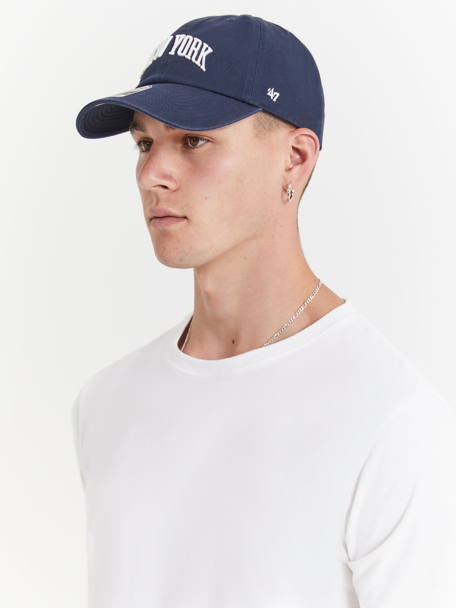 Clean Up New York Cap in Navy & White