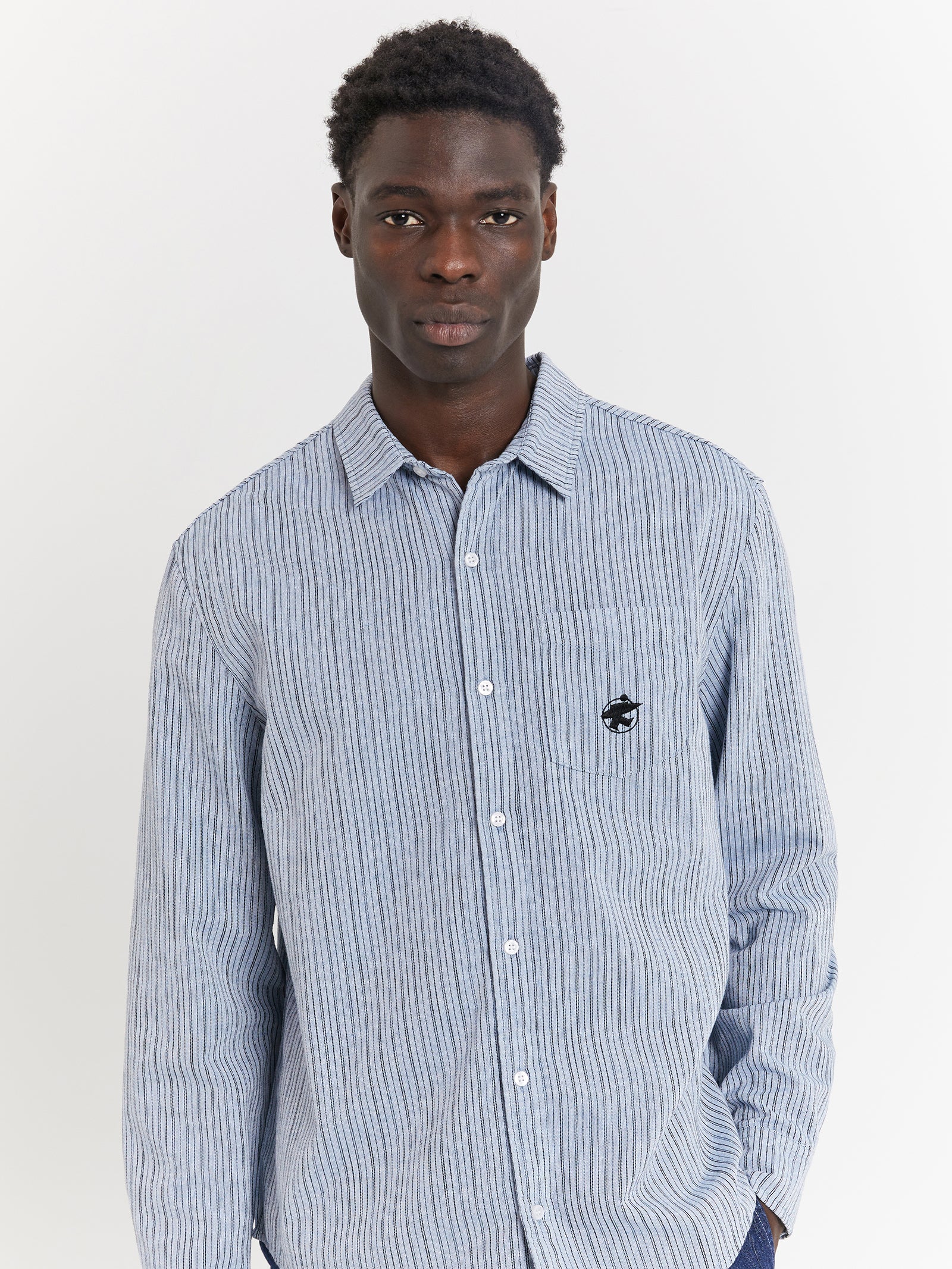 Surfman Classic Long Sleeve Shirt in Blue Stripe