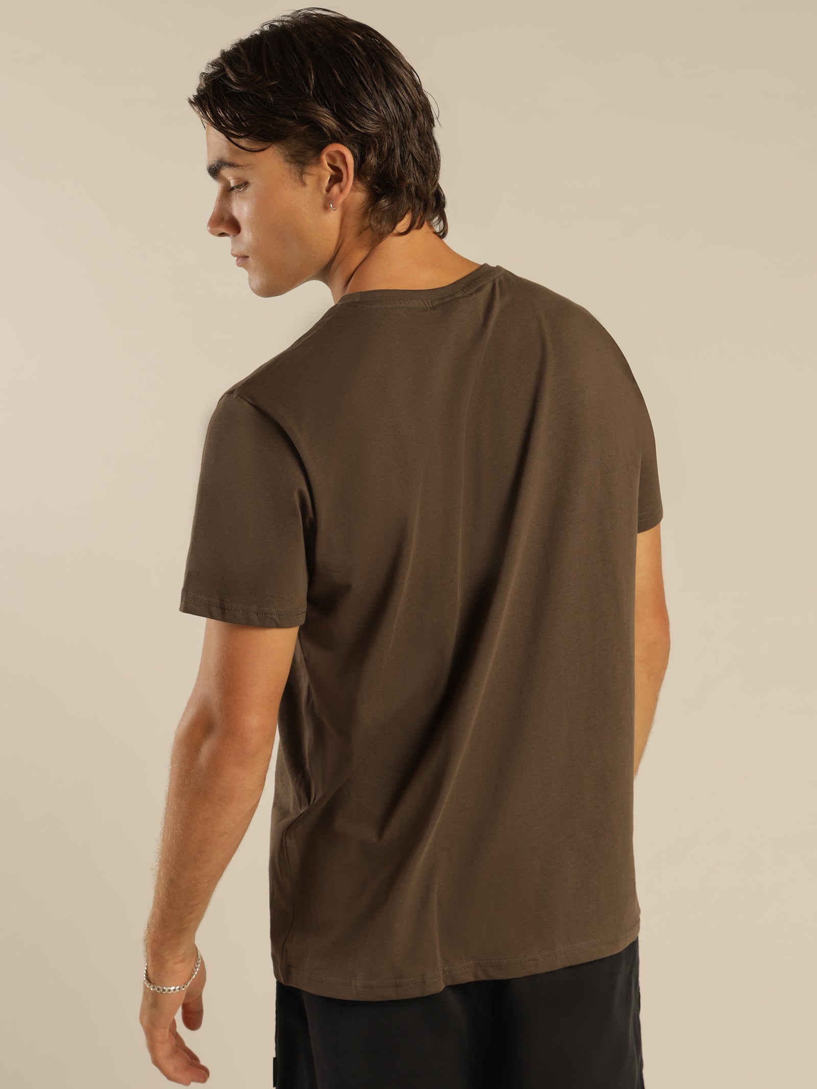 Authentic Damian T-Shirt in Brown Coffee