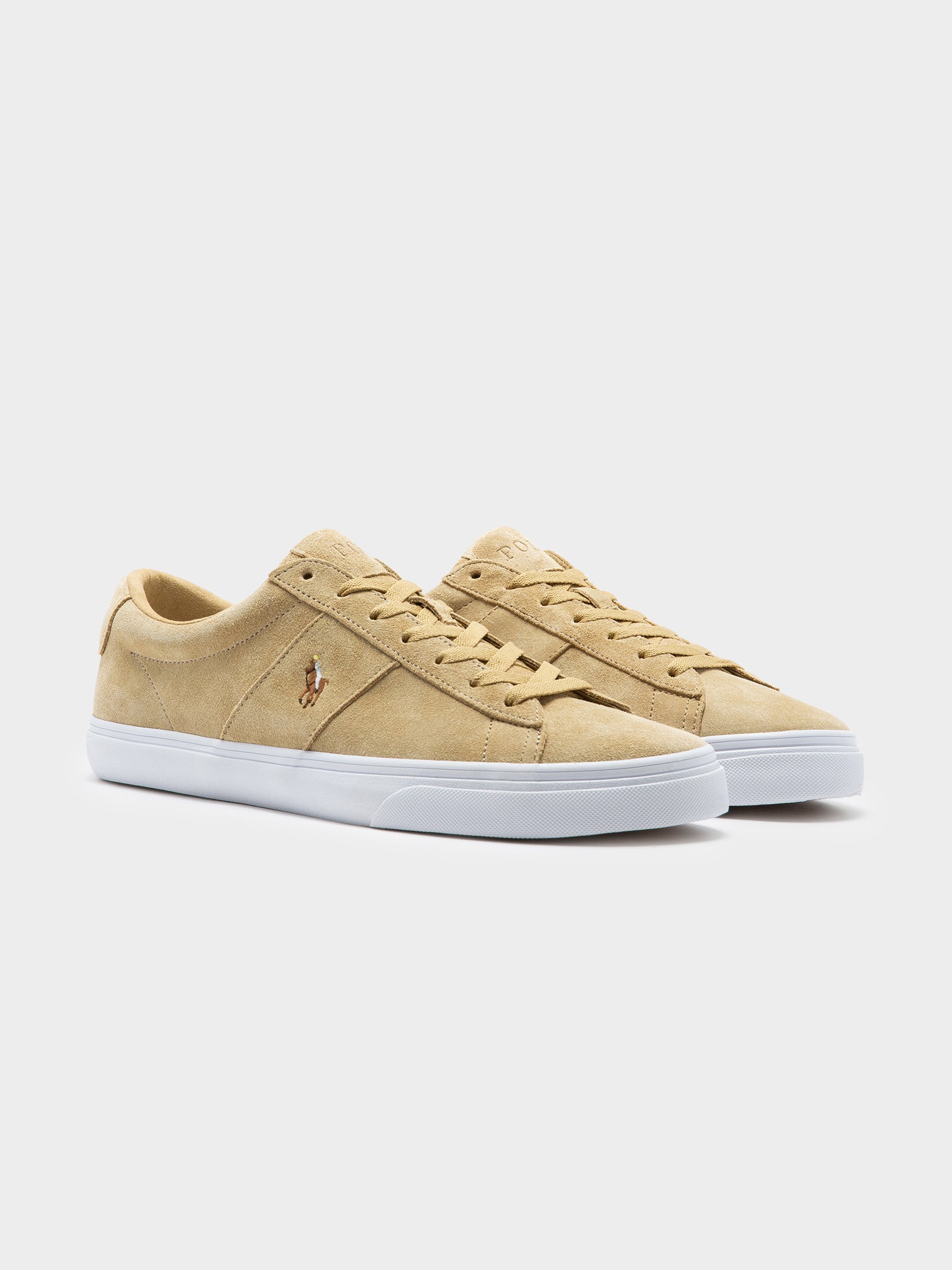 Mens Sayer Suede Sneakers in Bone