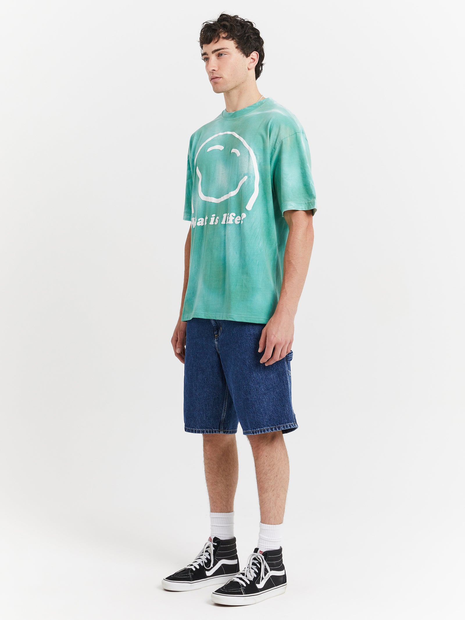 What Is Life T-Shirt in Moss Dye