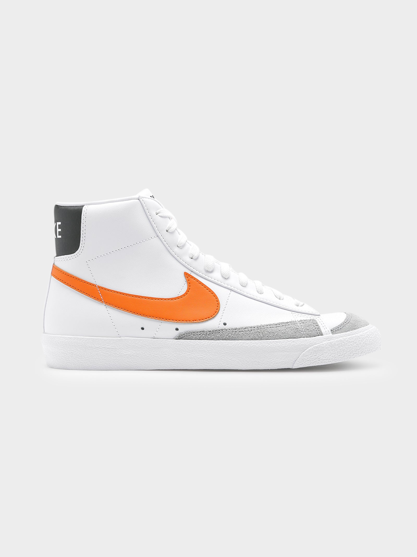 Mens Blazer Mid 77' Sneakers in White & Orange