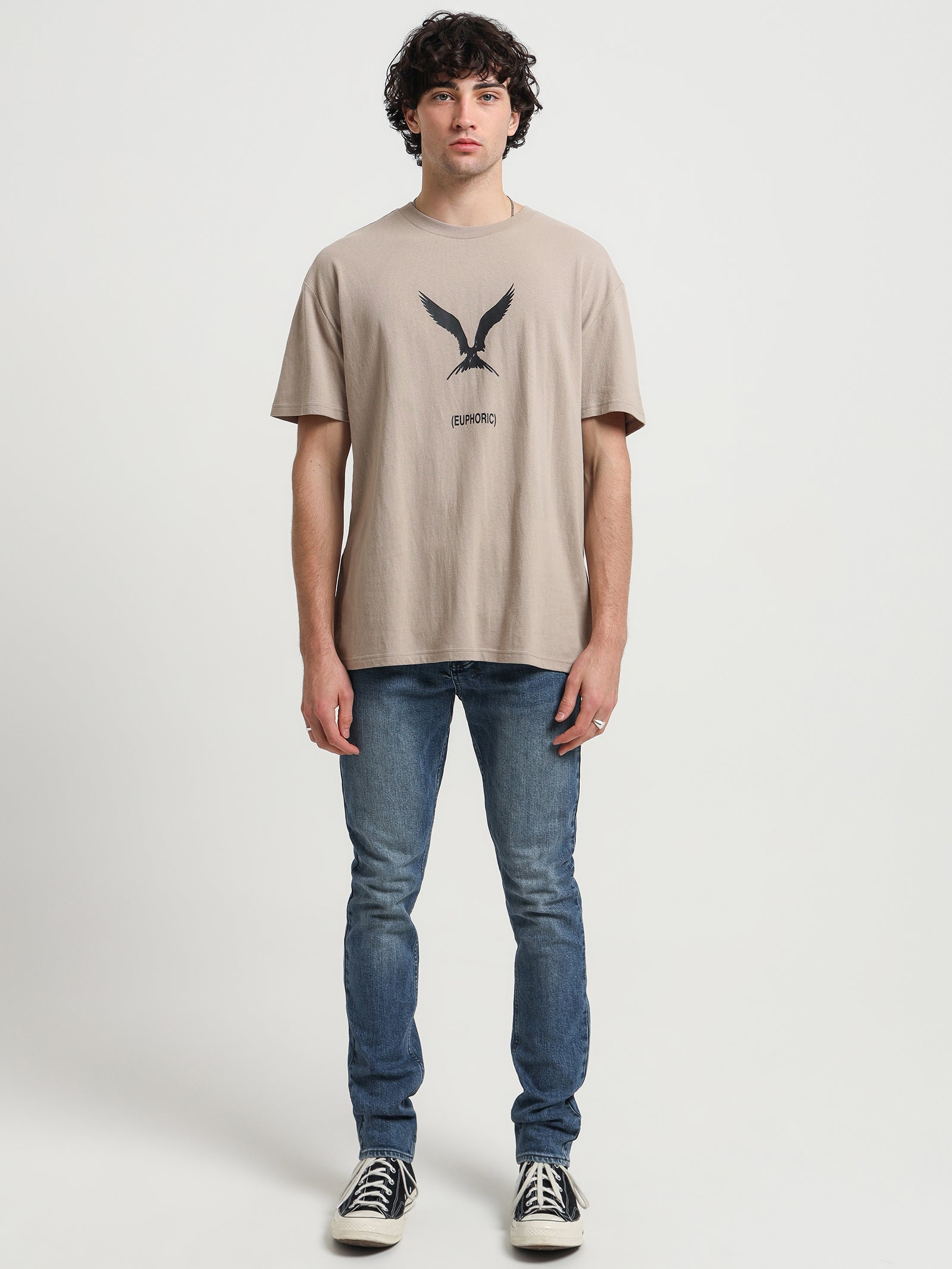 Euphoric Biggie T-Shirt in Beige Khaki