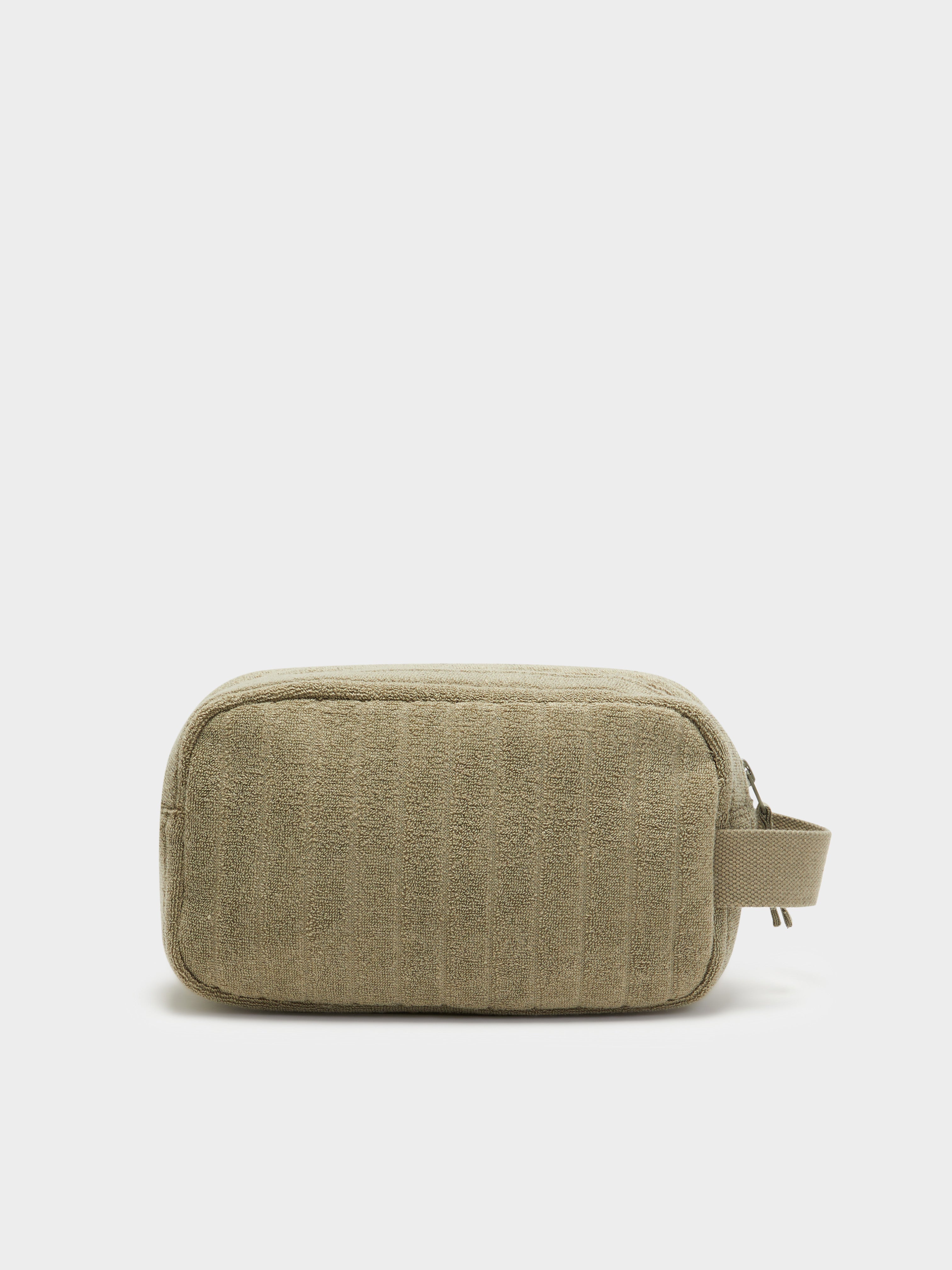 Terry Cosmetic Bag in Olive