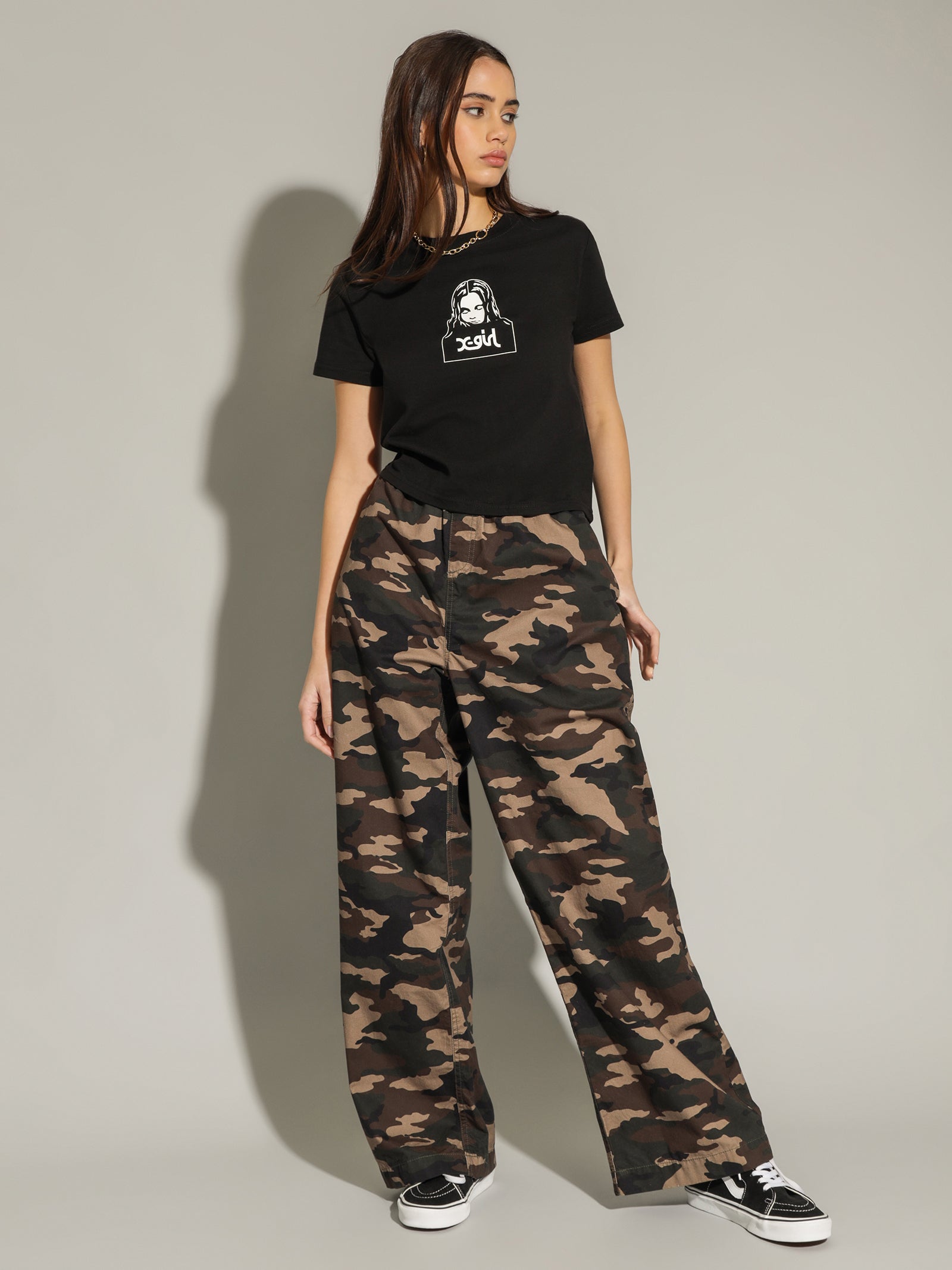 Easy Straight Pants in Camo