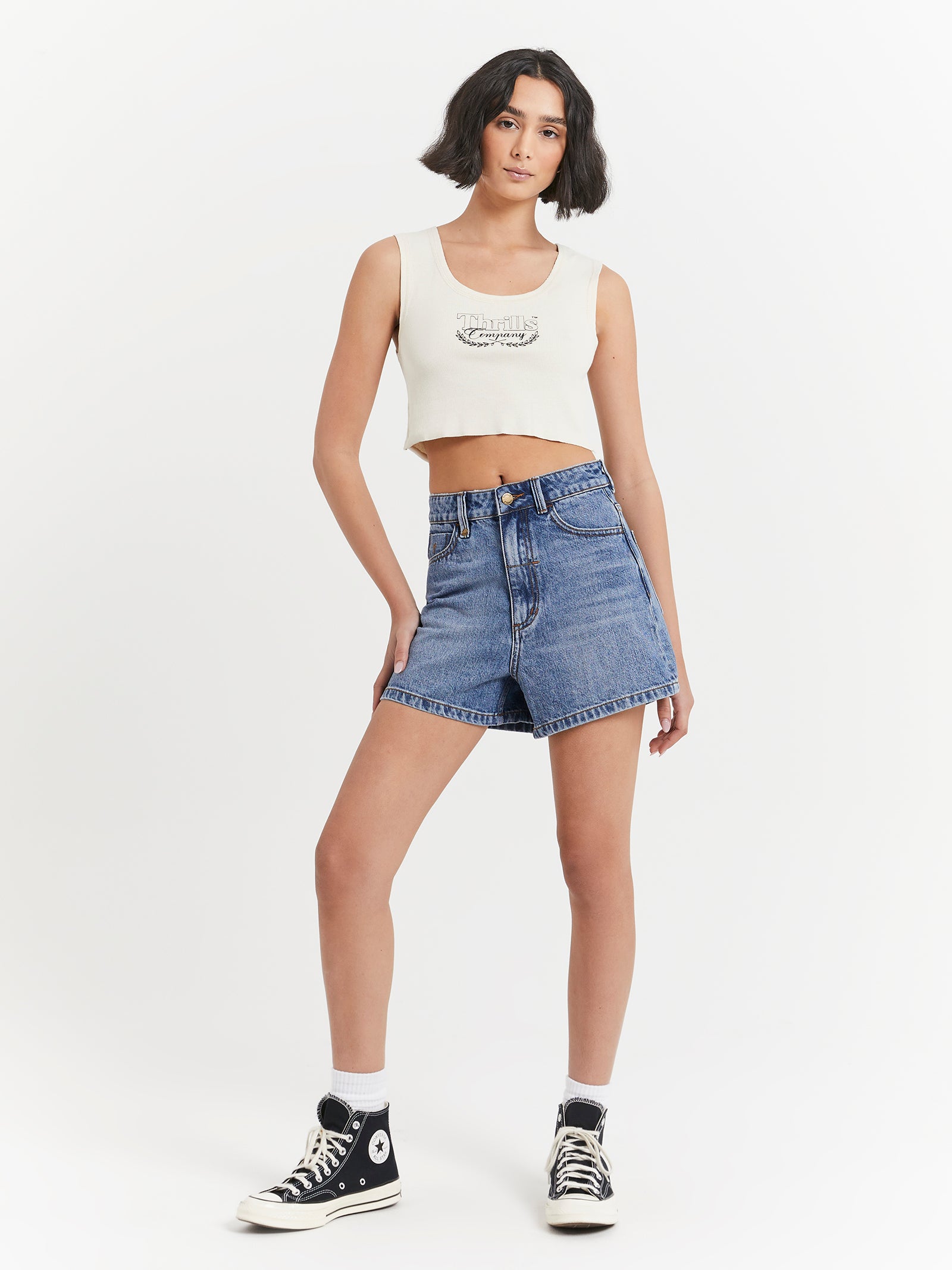 Erica Shorts in Weathered Blue