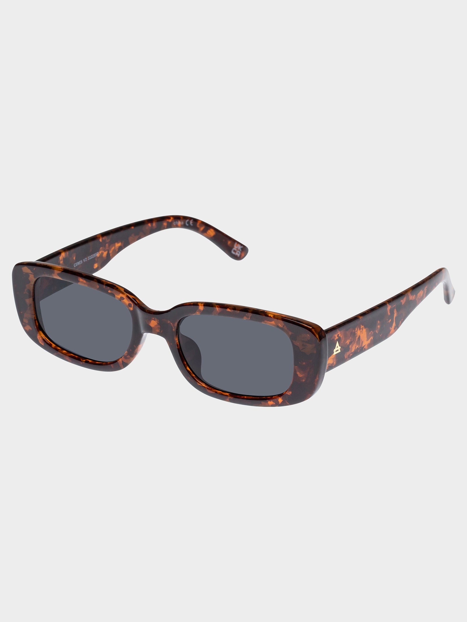 Ceres Sunglasses in Dark Tort Smoke Mono