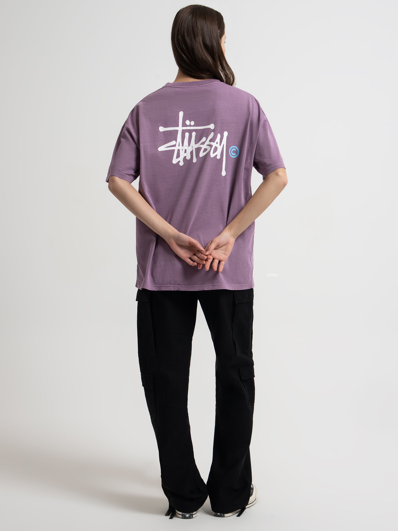 Graffiti Pigment Relaxed T-Shirt in Pigment Orchid