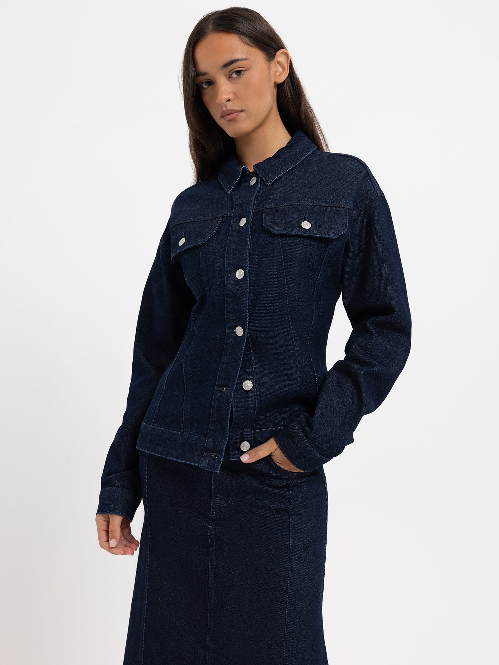 Alma Fitted Denim Jacket